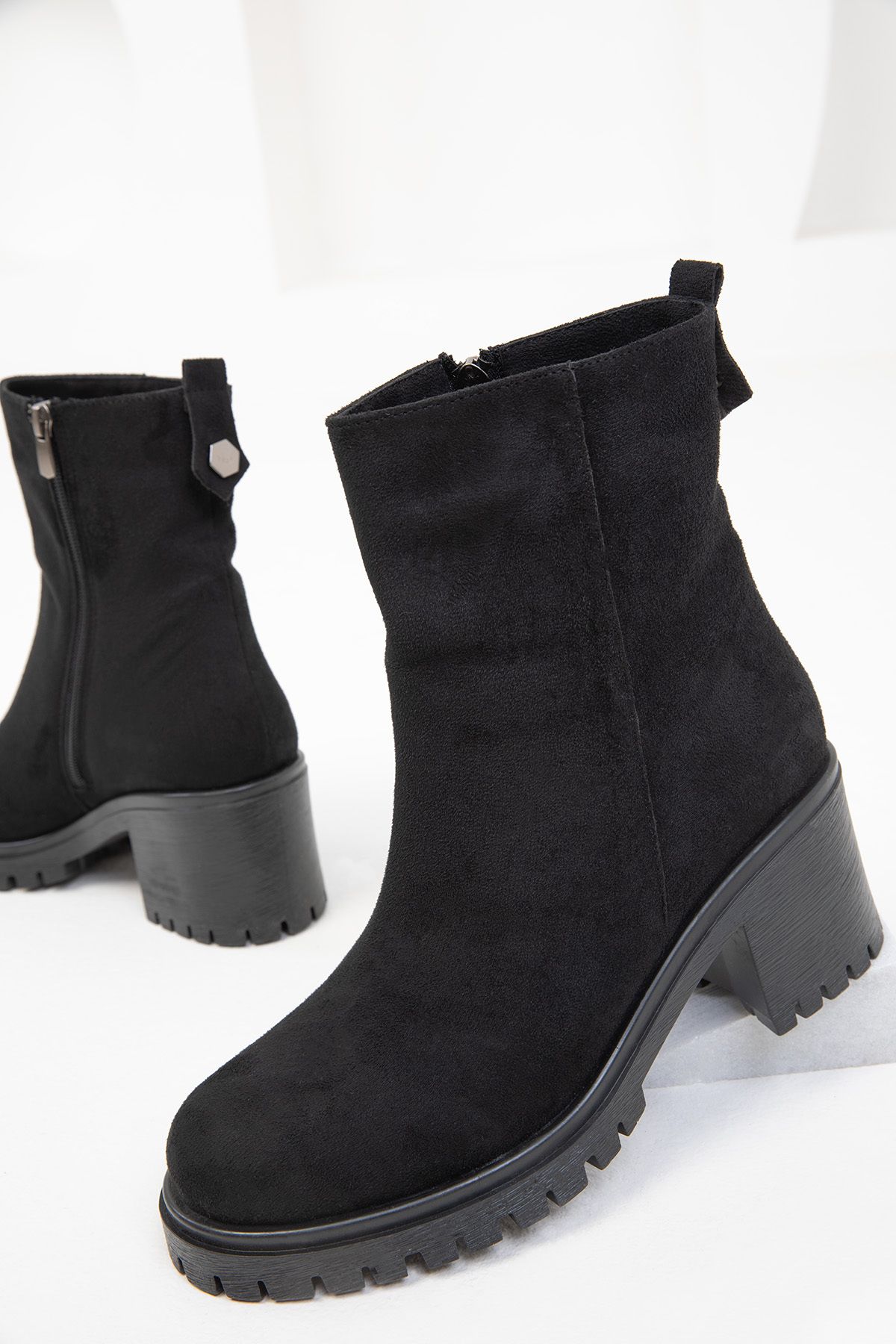SOHO Siyah Süet Kadın Bot & Bootie 19834