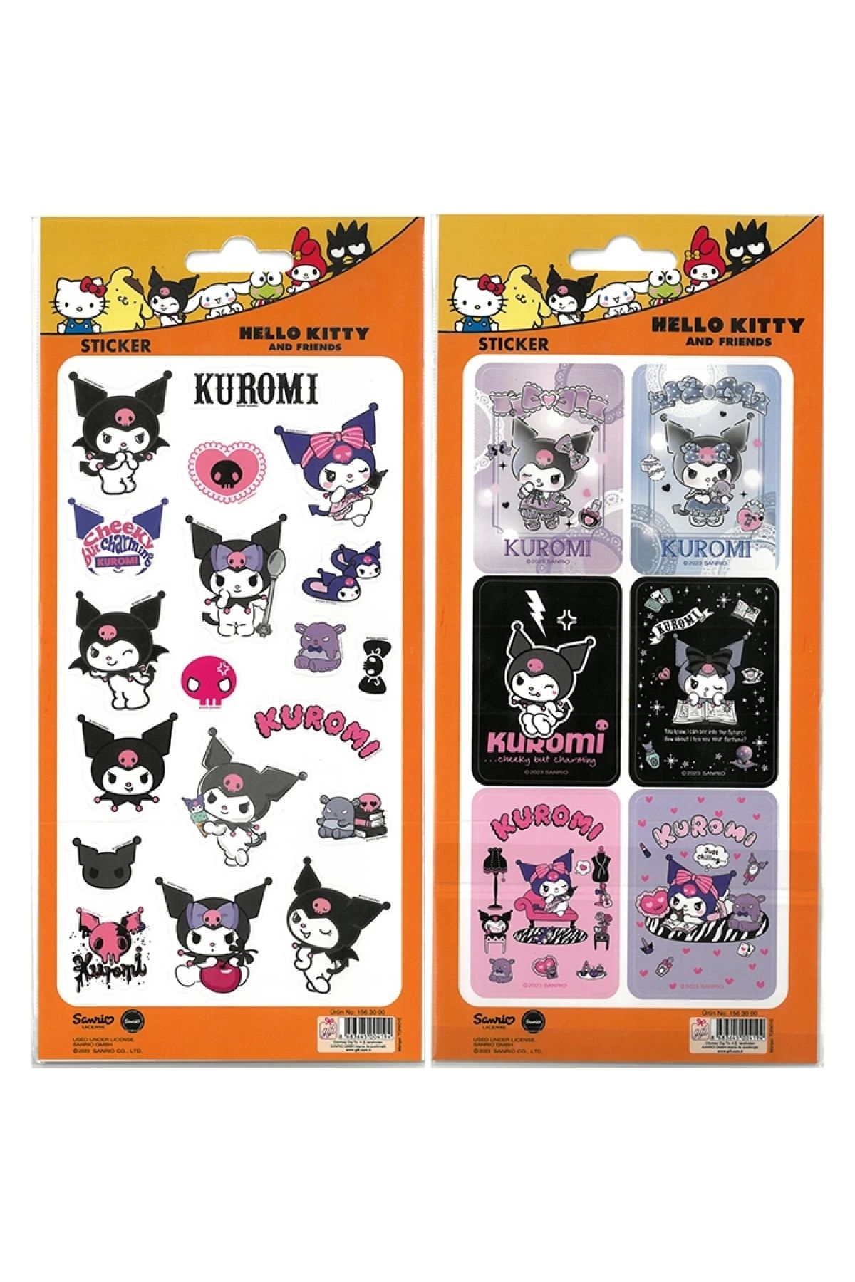 Hello Kitty HELLO KİTTY/KUROMİ KAĞIT STİCKER 2'Lİ SET