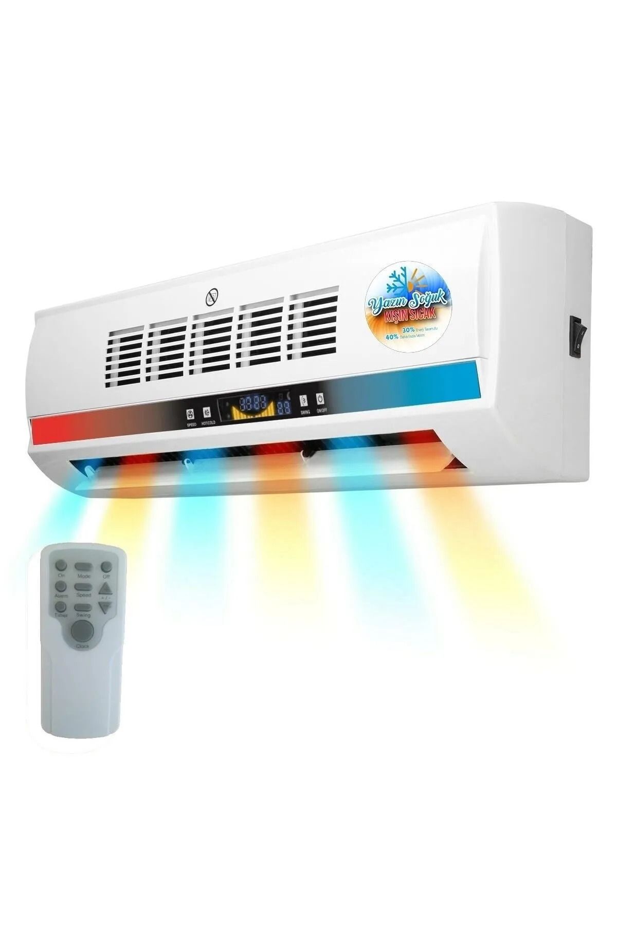 Simtech KM-1717-HCY Duvar Tipi Fanlı Seramik Isıtıcı Ve Vantilatör