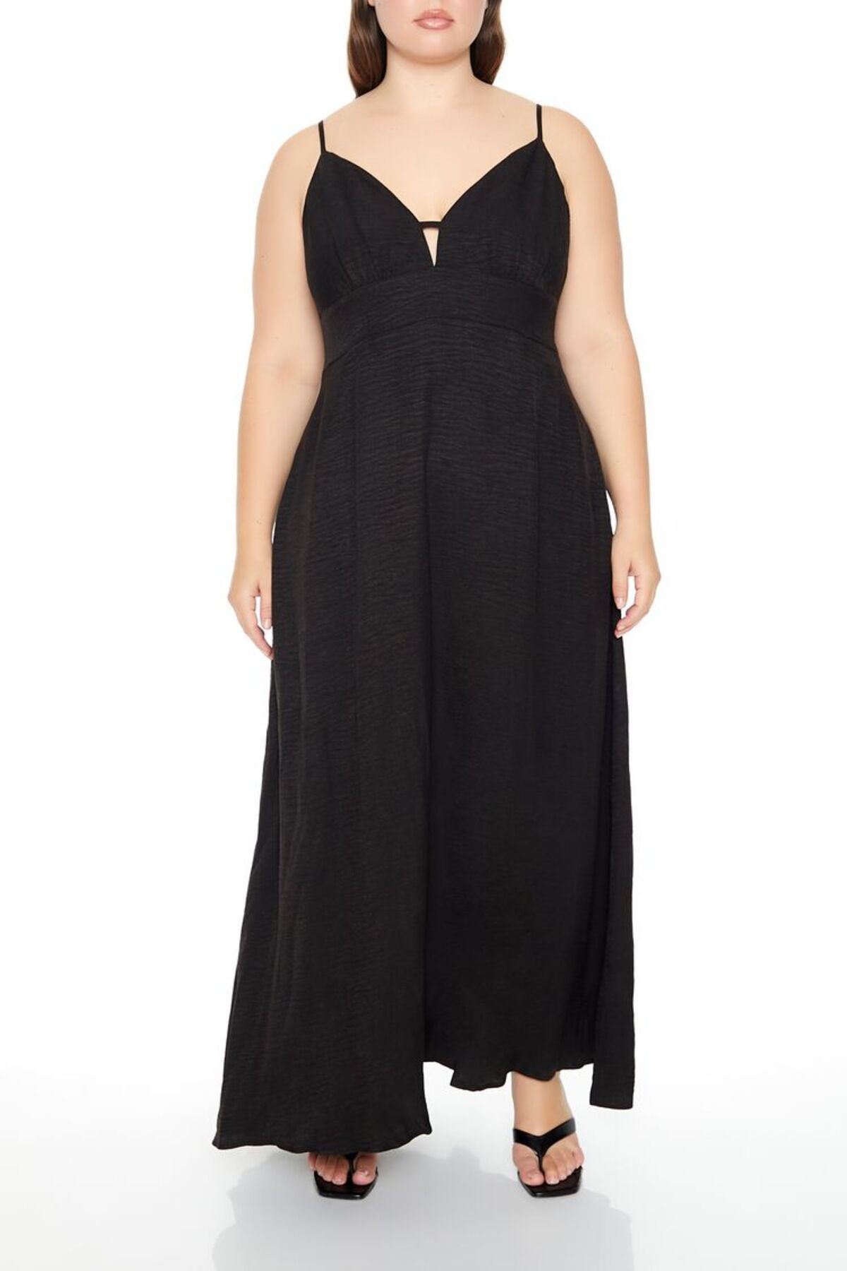 Forever 21 Plus Size Saten Cami Maxi Elbise