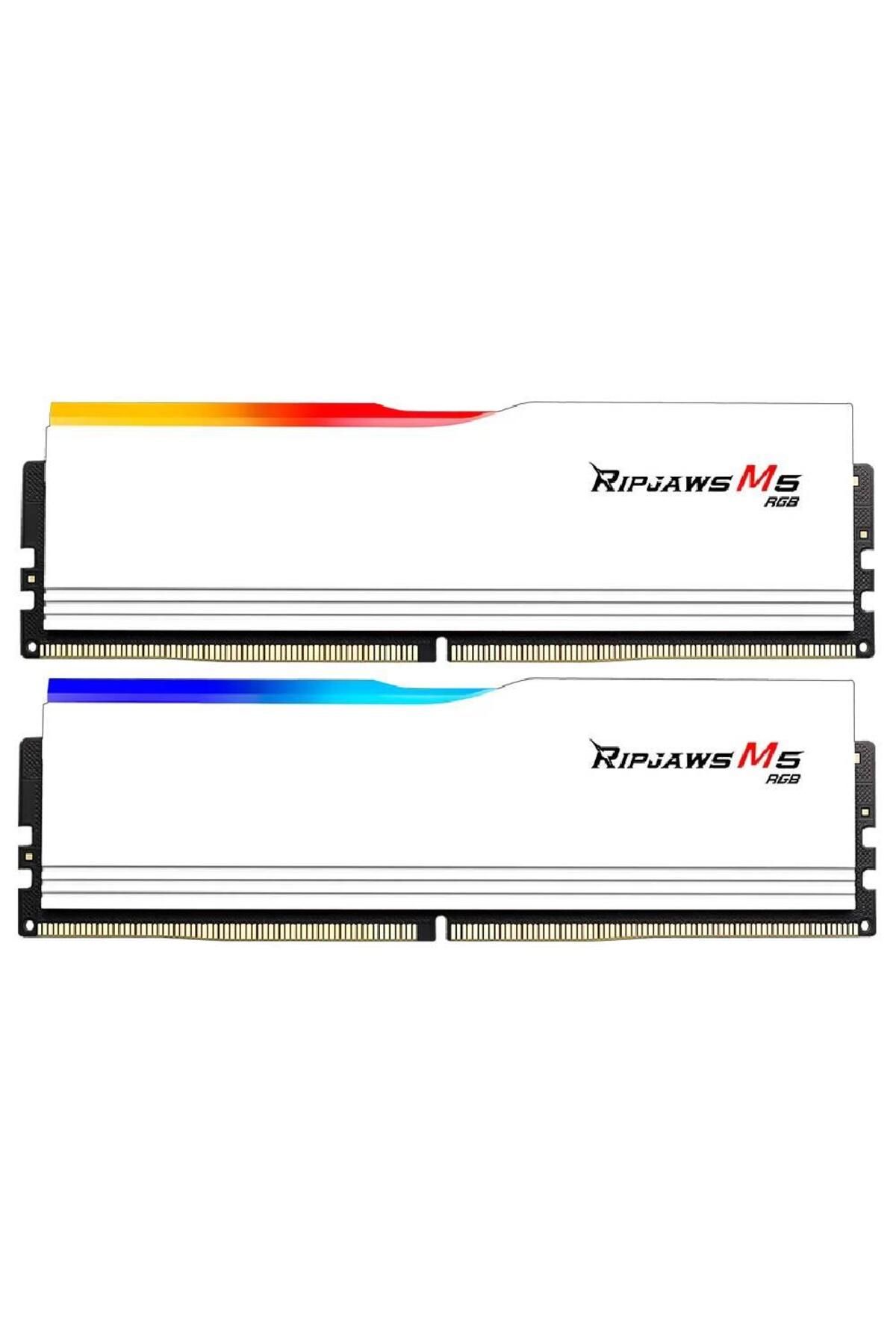 G Skill GSKILL Ripjaws M5 RGB 32GB (2x16GB) DDR5 6400Mhz CL36 INTEL XMP Beyaz Dual Kit Ram