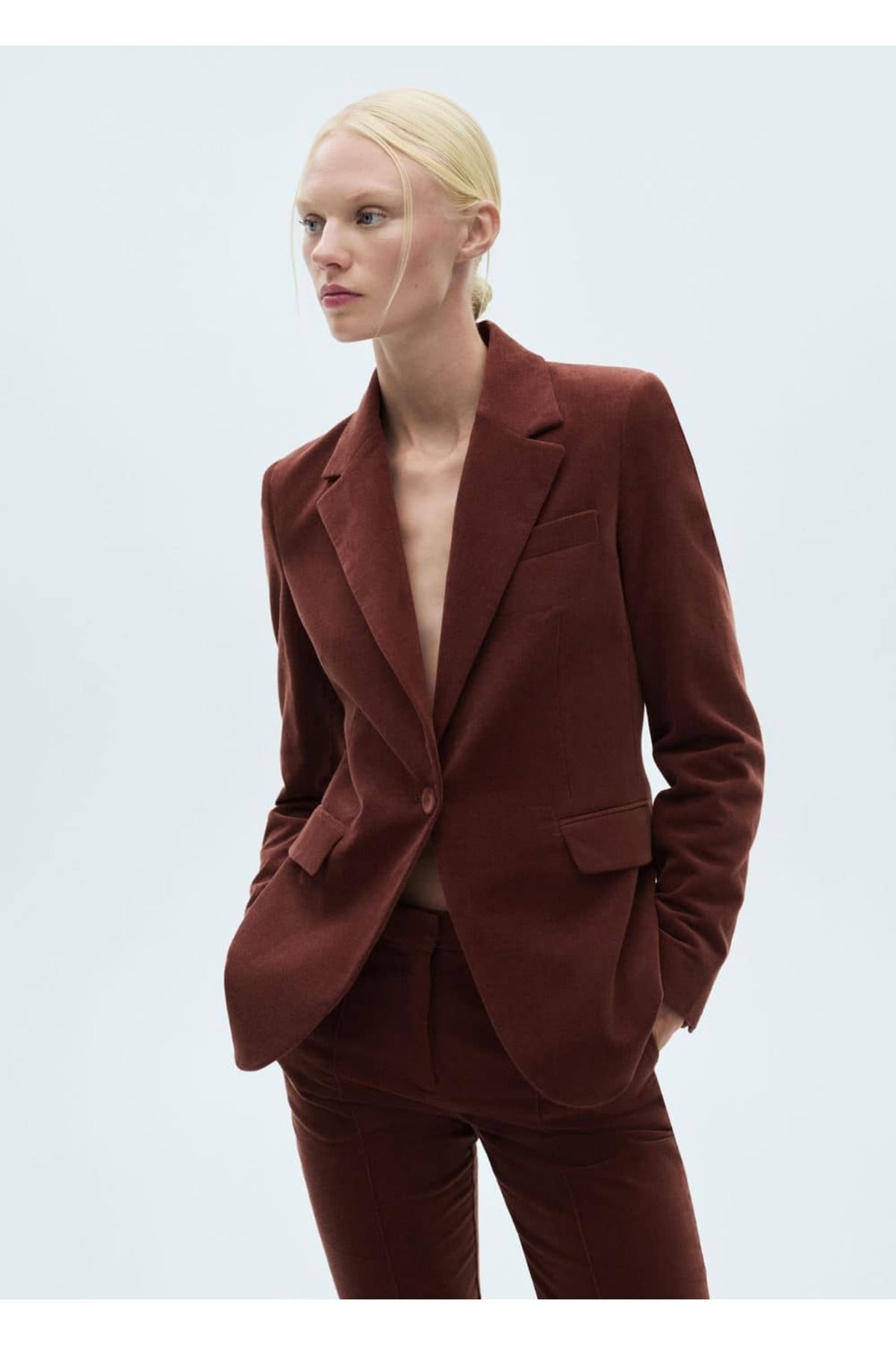 MANGO Kadife Blazer Ceket