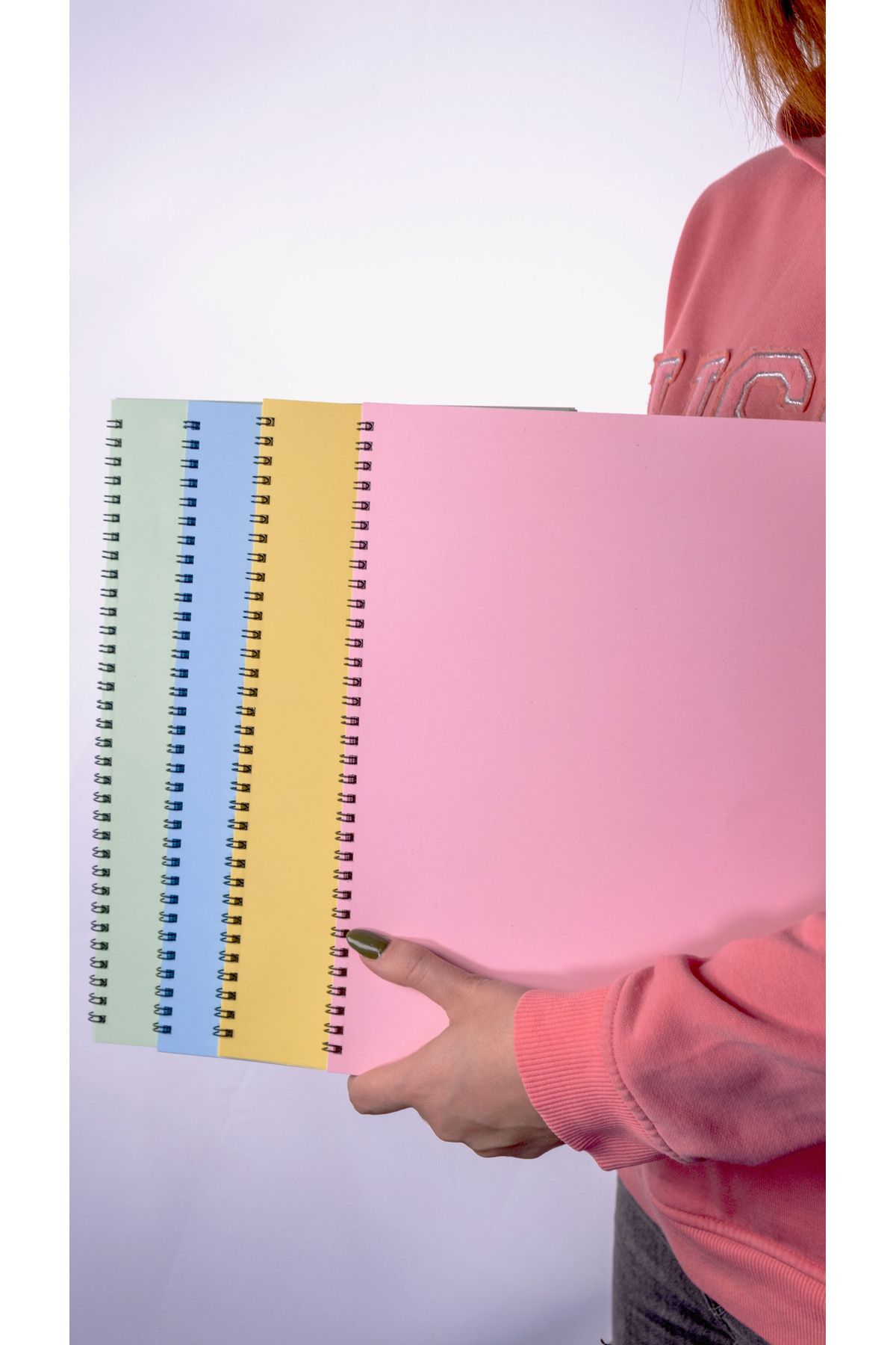 Dream Notes A4 Spiralli Okul Defteri 50 Yaprak 100 Sayfa 4'lü Set - Çizgisiz Defter - Renkli Defter