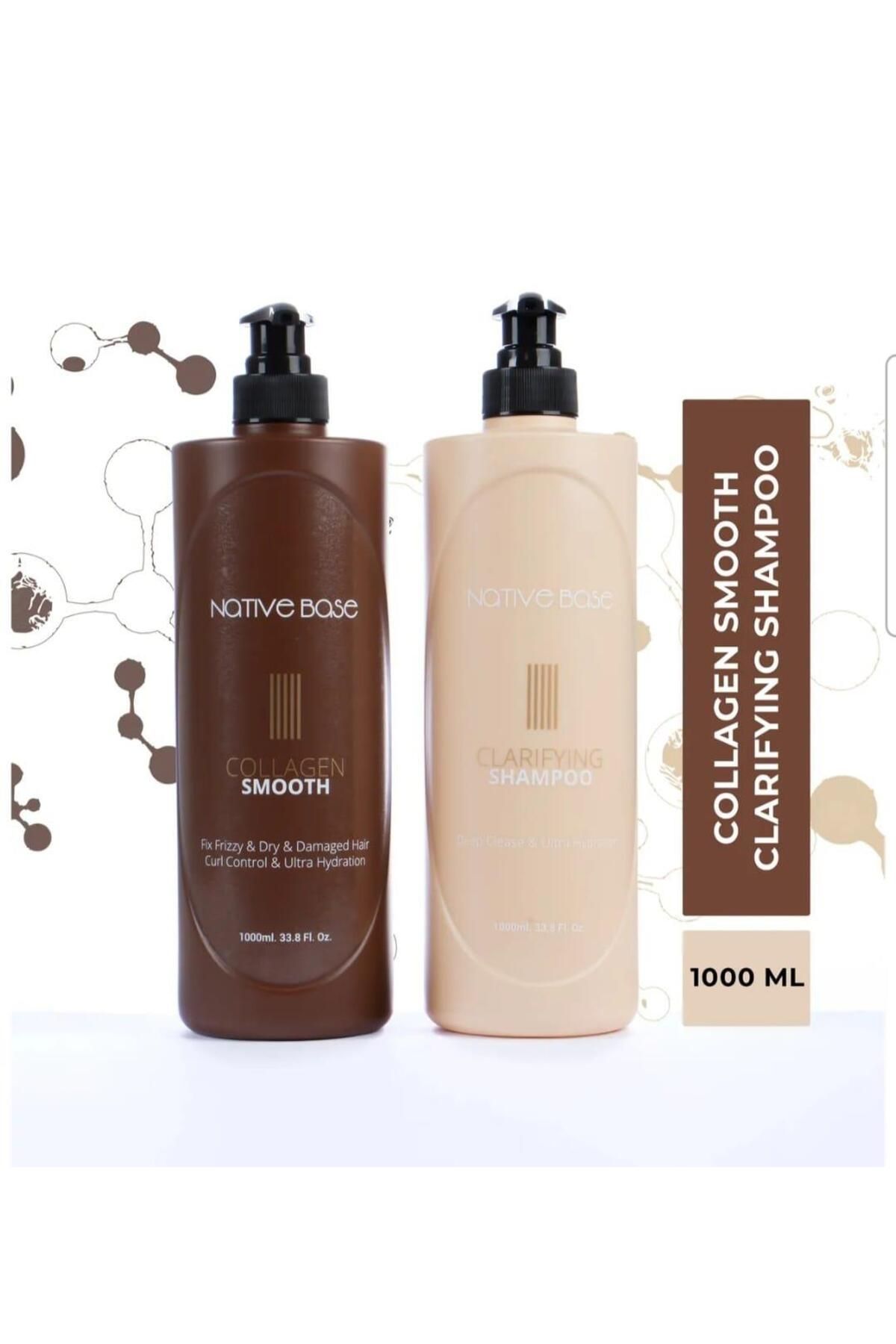 Native Base Profesyonel Saç Düzleştirici-Collagen Smooth Set 1000ml