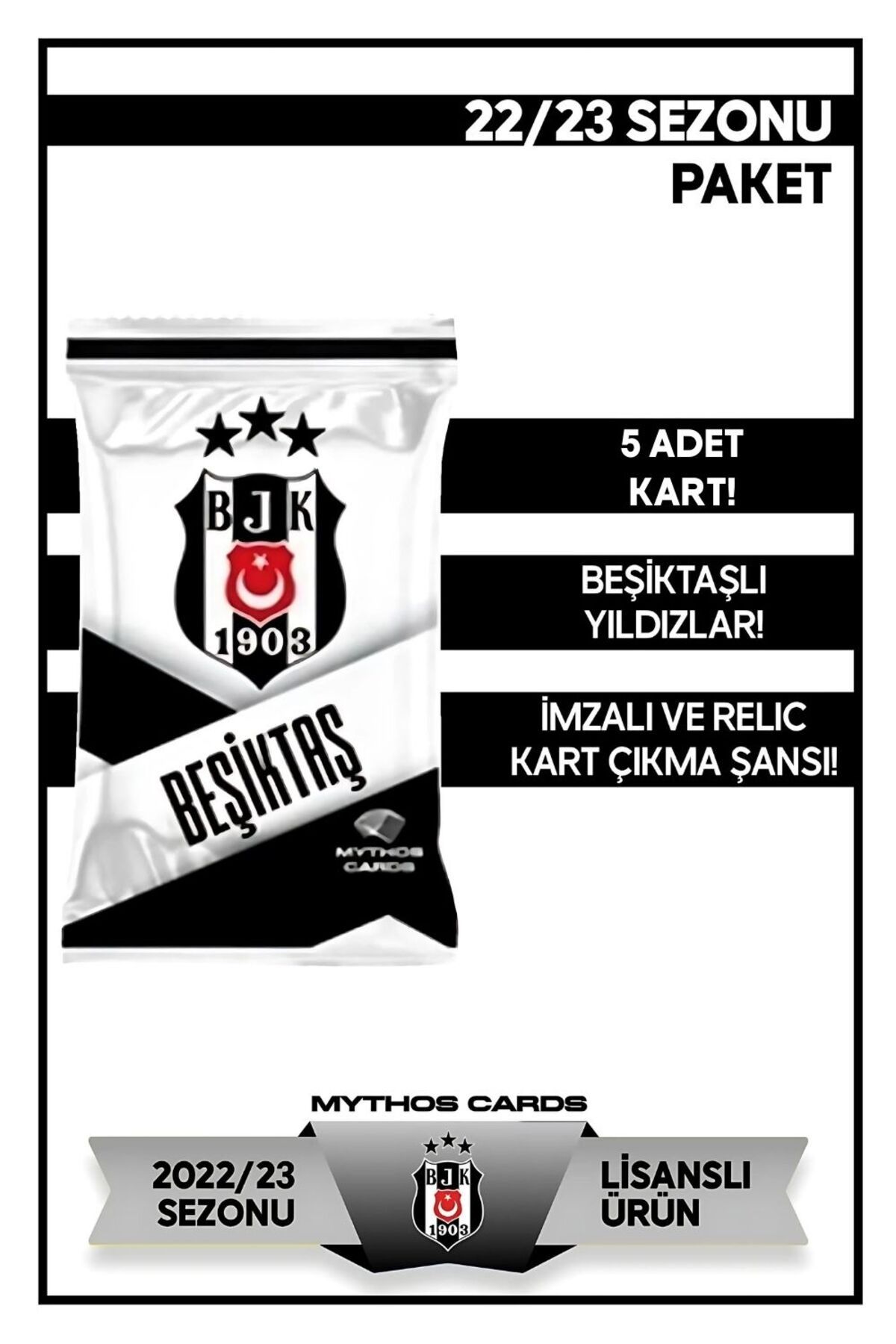 Beşiktaş Moments Booster Pack Futbolcu Kartları - 5 Kartlık Paket