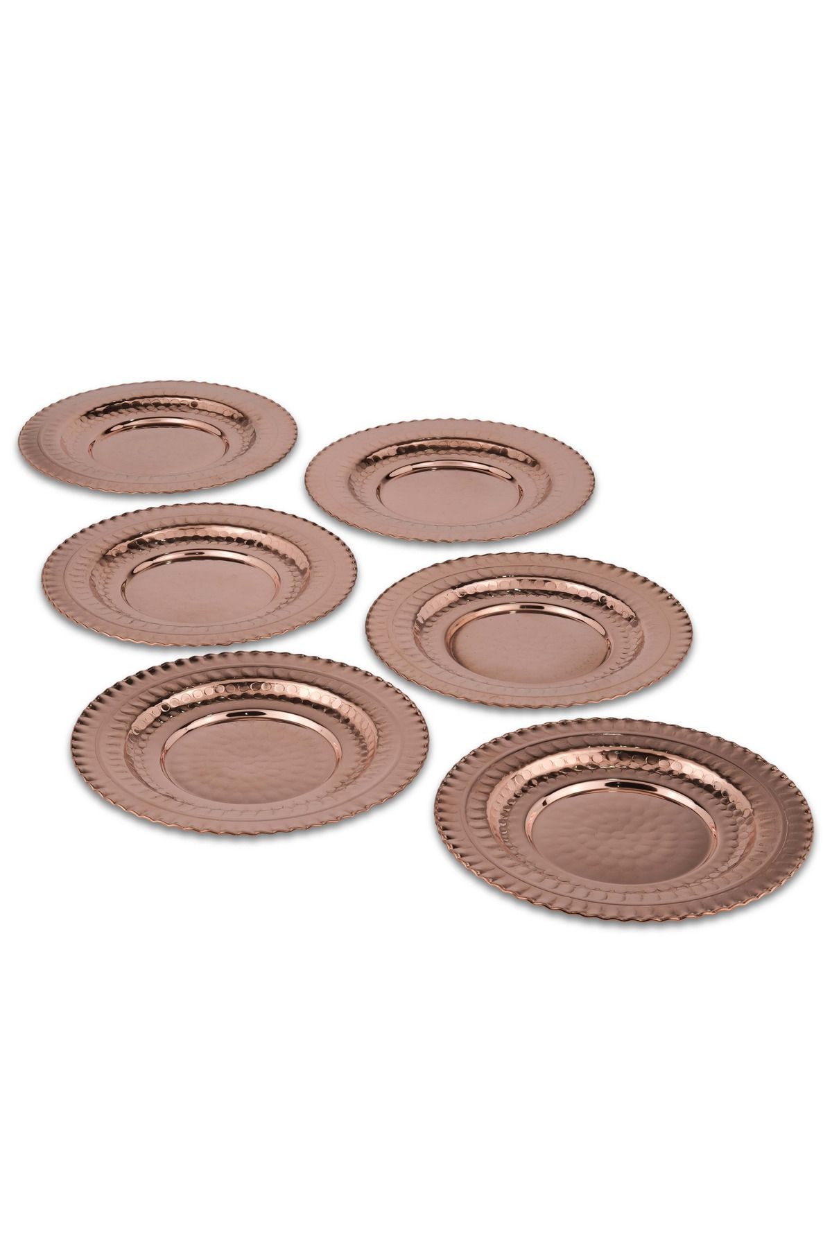 GÜR BAKIR BAKIR ALTLIK TABAK 19 CM 6 ADET