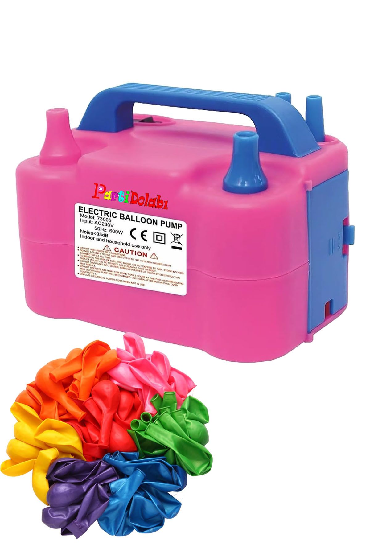 Parti Dolabı Balon Şişirme Pompası Makinesi (MAKİNASI) 100 Karışık Balon