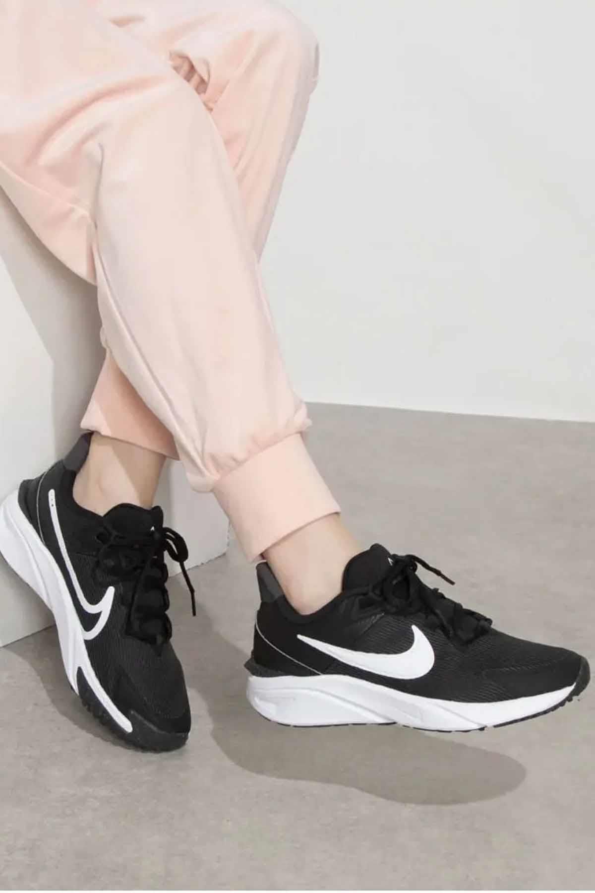 Nike Star Runner 4 Nn B-3 Kadın Sneaker Ayakkabı Dx7615-001-3-siyah