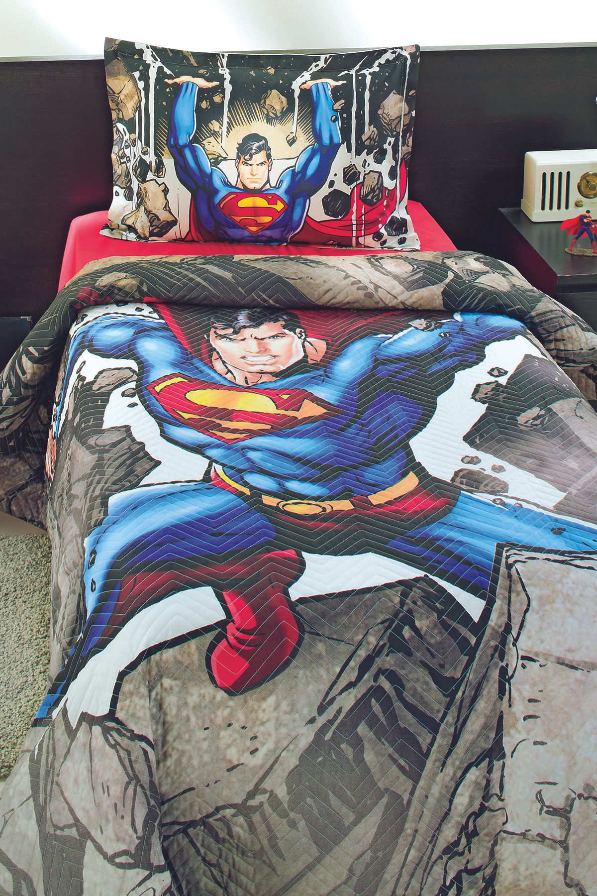 Özdilek Superman Stone Tek Kişilik Lisanslı Kapitone Çocuk Nevresim Takımı