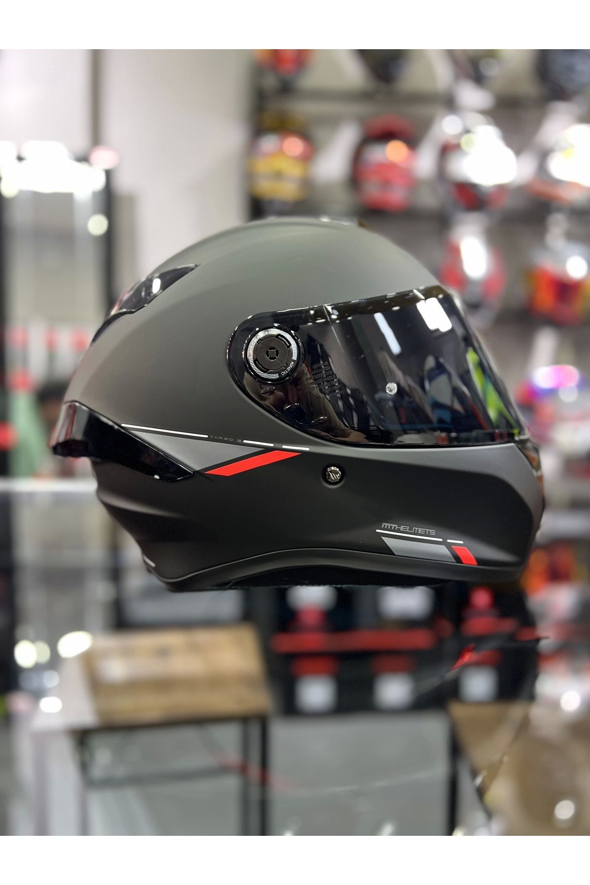 MT Helmets Targo S Solid A1 Mat Kask Şeffaf Vizör