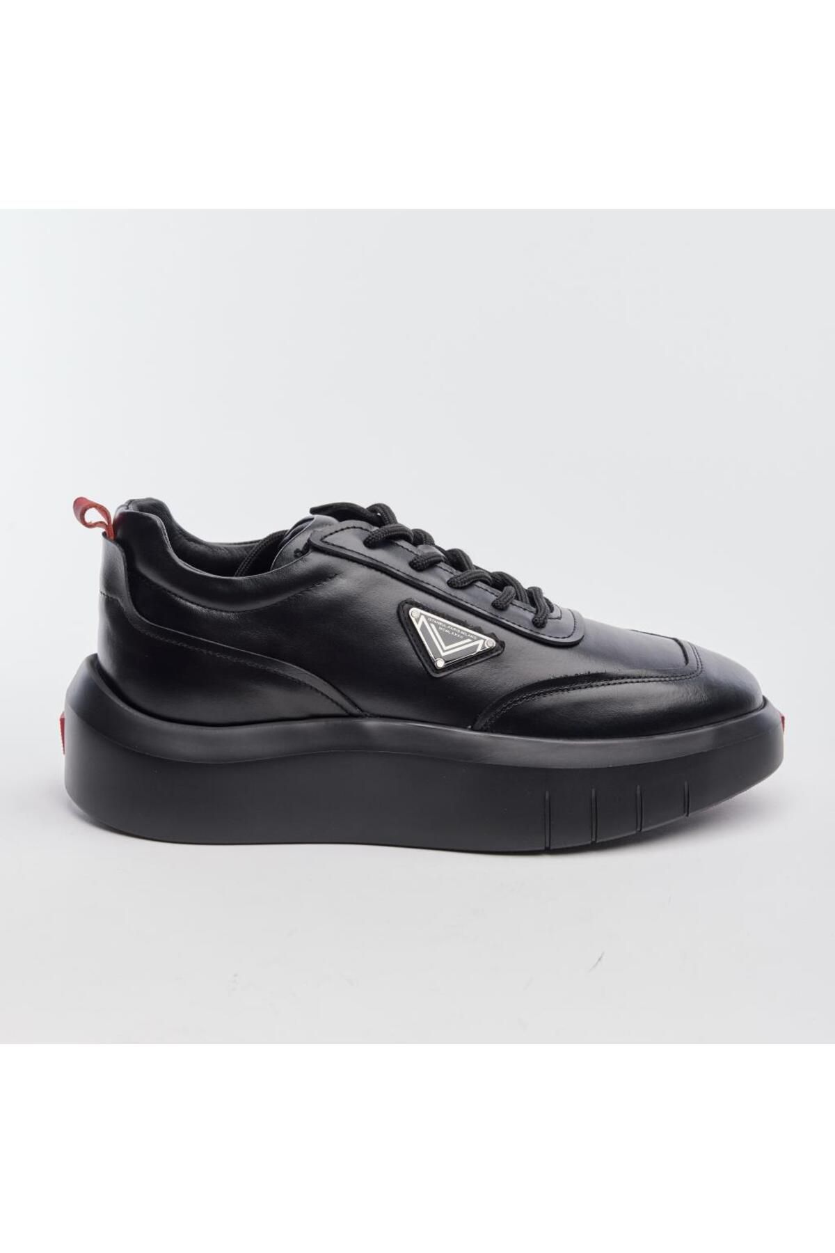 Derinet Yüksek Taban Hakiki Deri Erkek Sneaker