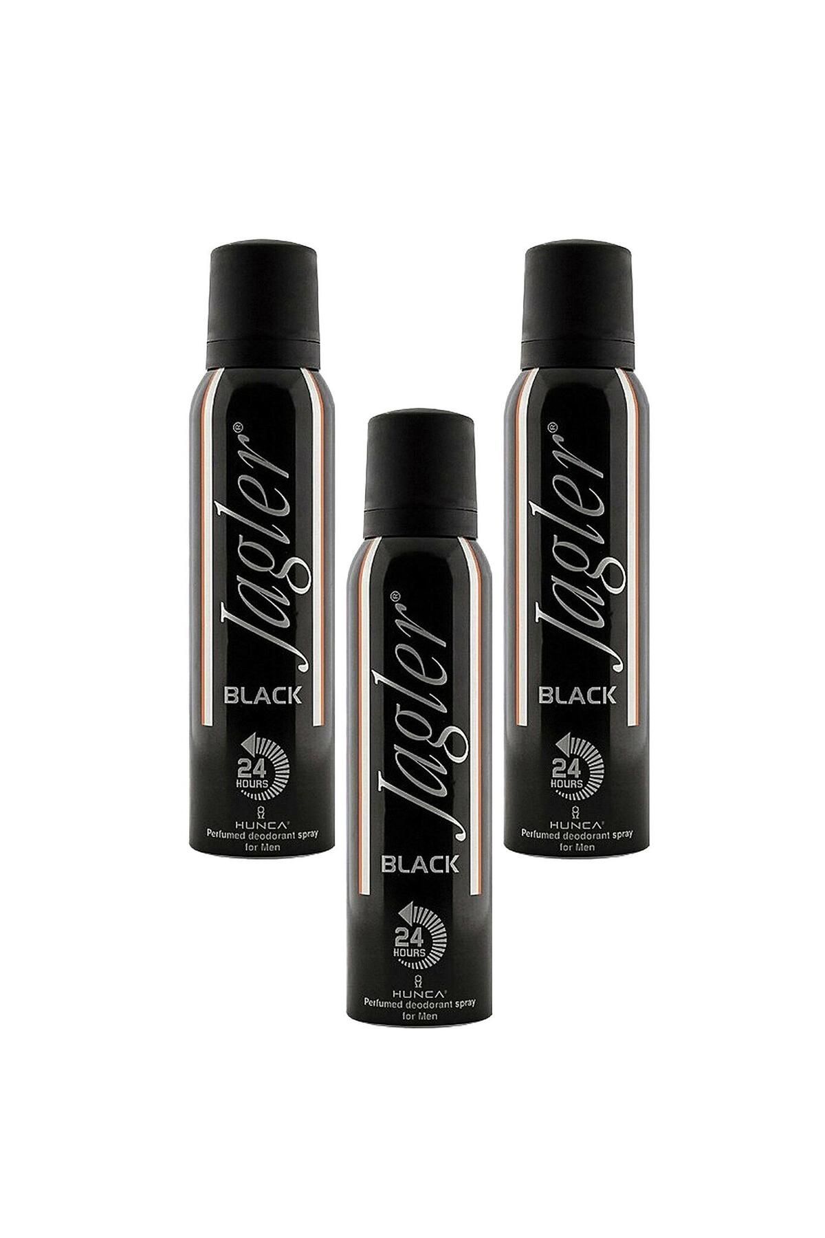 Jagler Deodorant For Men Black 150 ml X 3 Adet