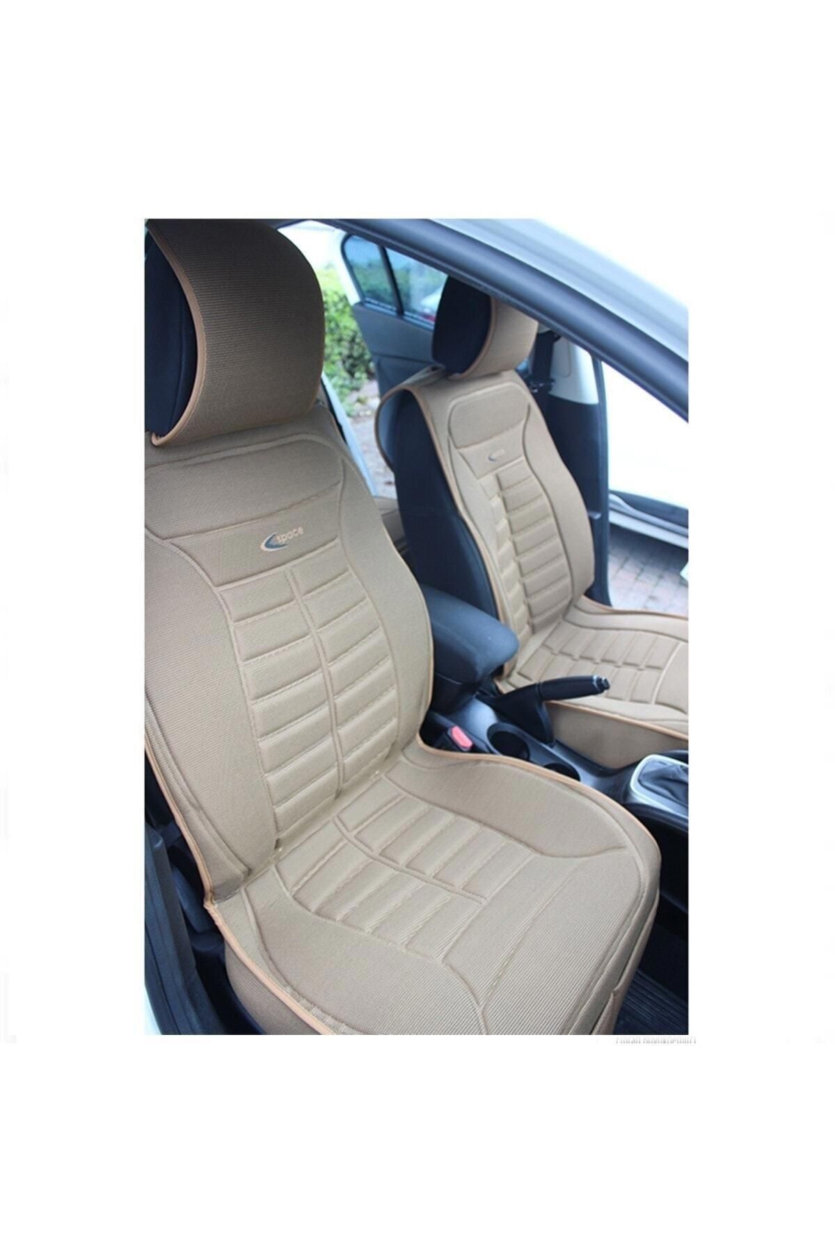 TROBUS Renault Megane 2 2002-2008 Sedan Hatchback Kumaş Beşli Koltuk Minderi Terletmez Cepli Bej