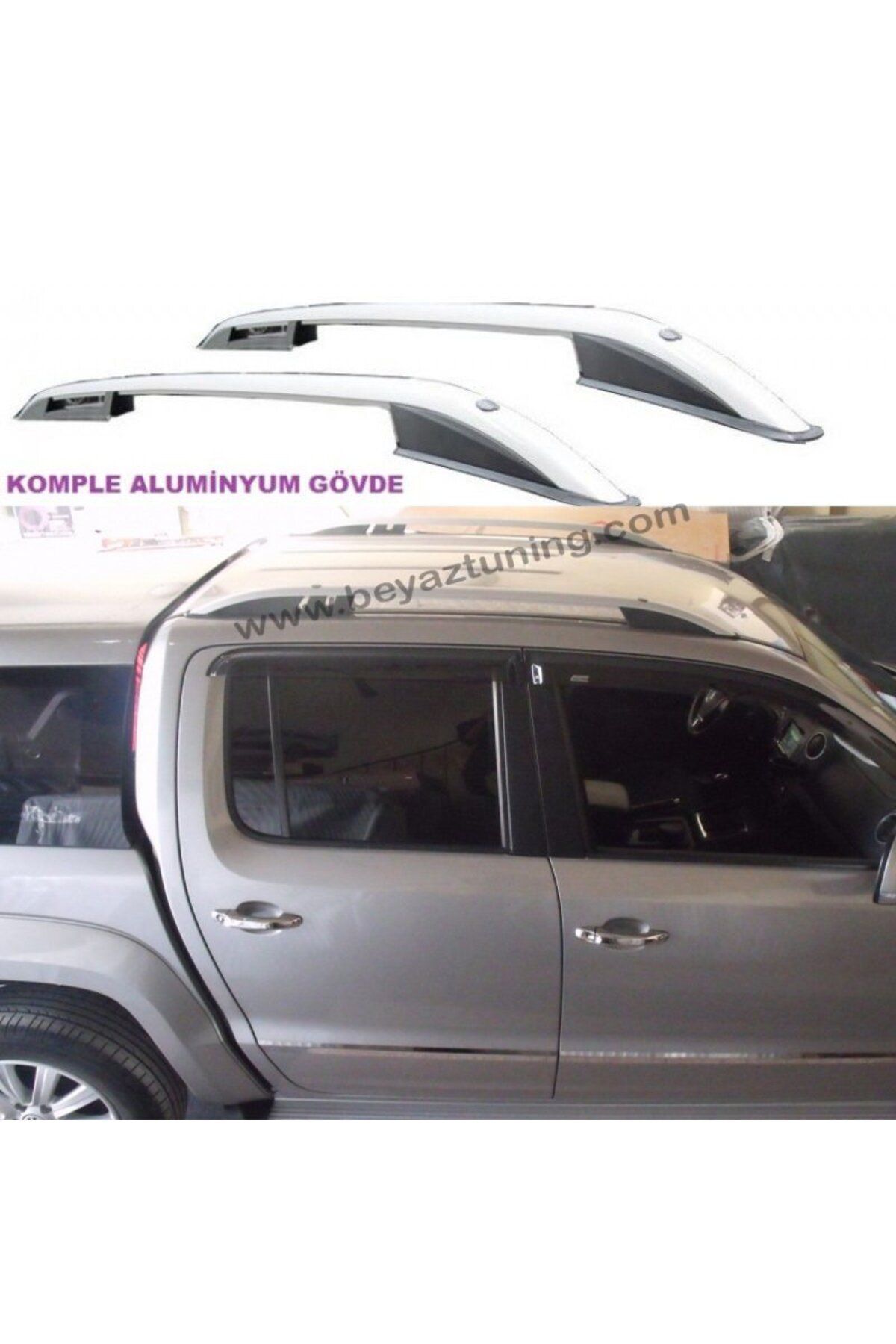 beyaztuning Volkswagen Amarok Üst Port Bagaj Tavan Çıtası Gri
