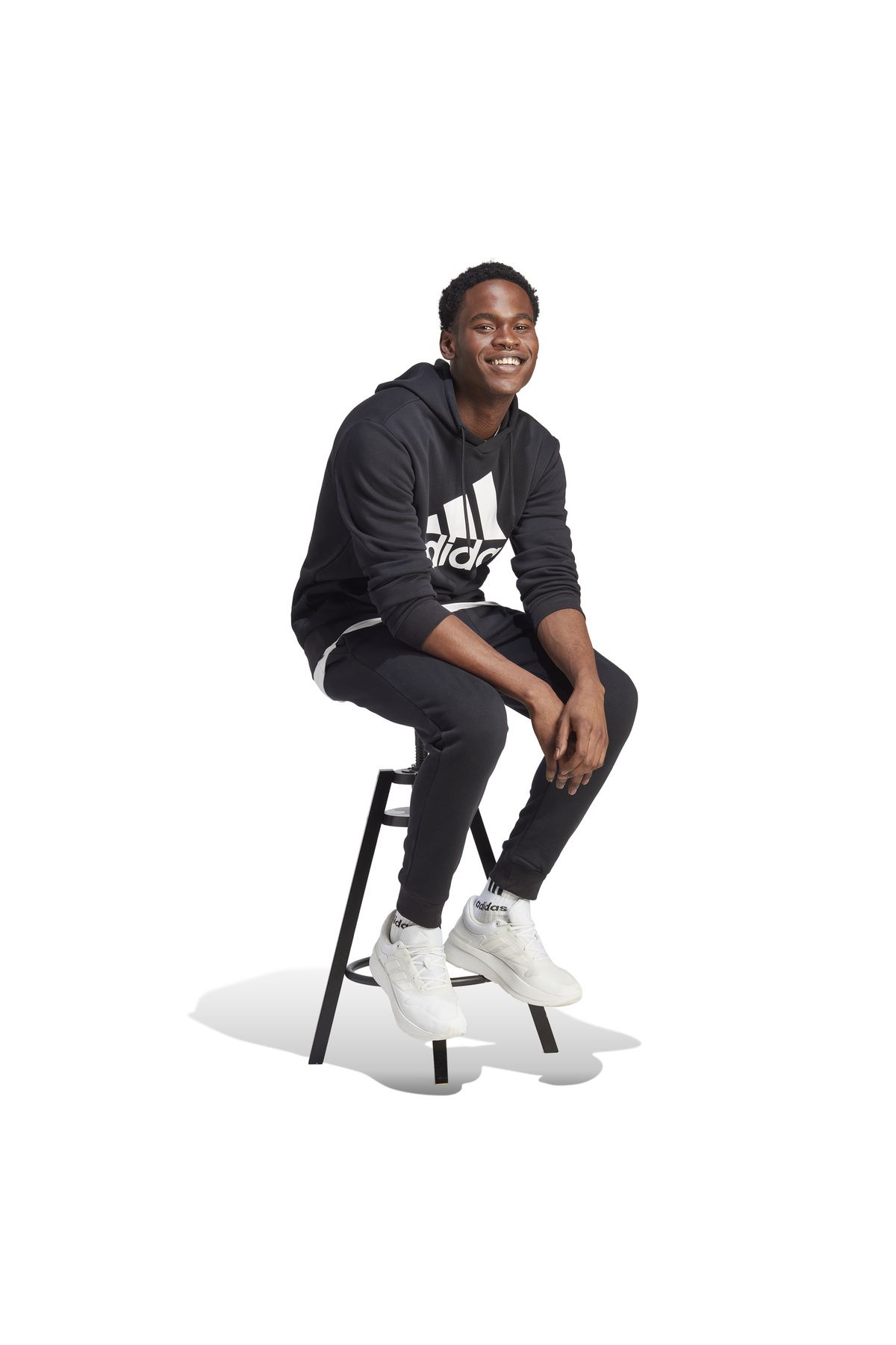 adidas M Bl Fl Hd Erkek Siyah Sweatshirt Ib4024