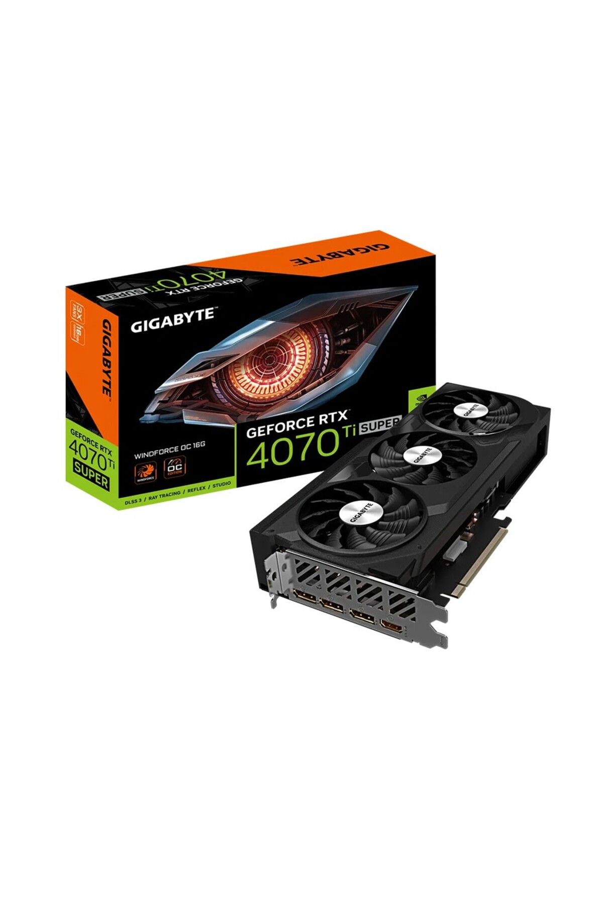 Gigabyte Geforce Rtx 4070 Ti Super Wındforce Oc 16g Gddr6x 16gb 256bit Nvıdıa Dlss 3 Gv-n407tswf3oc-