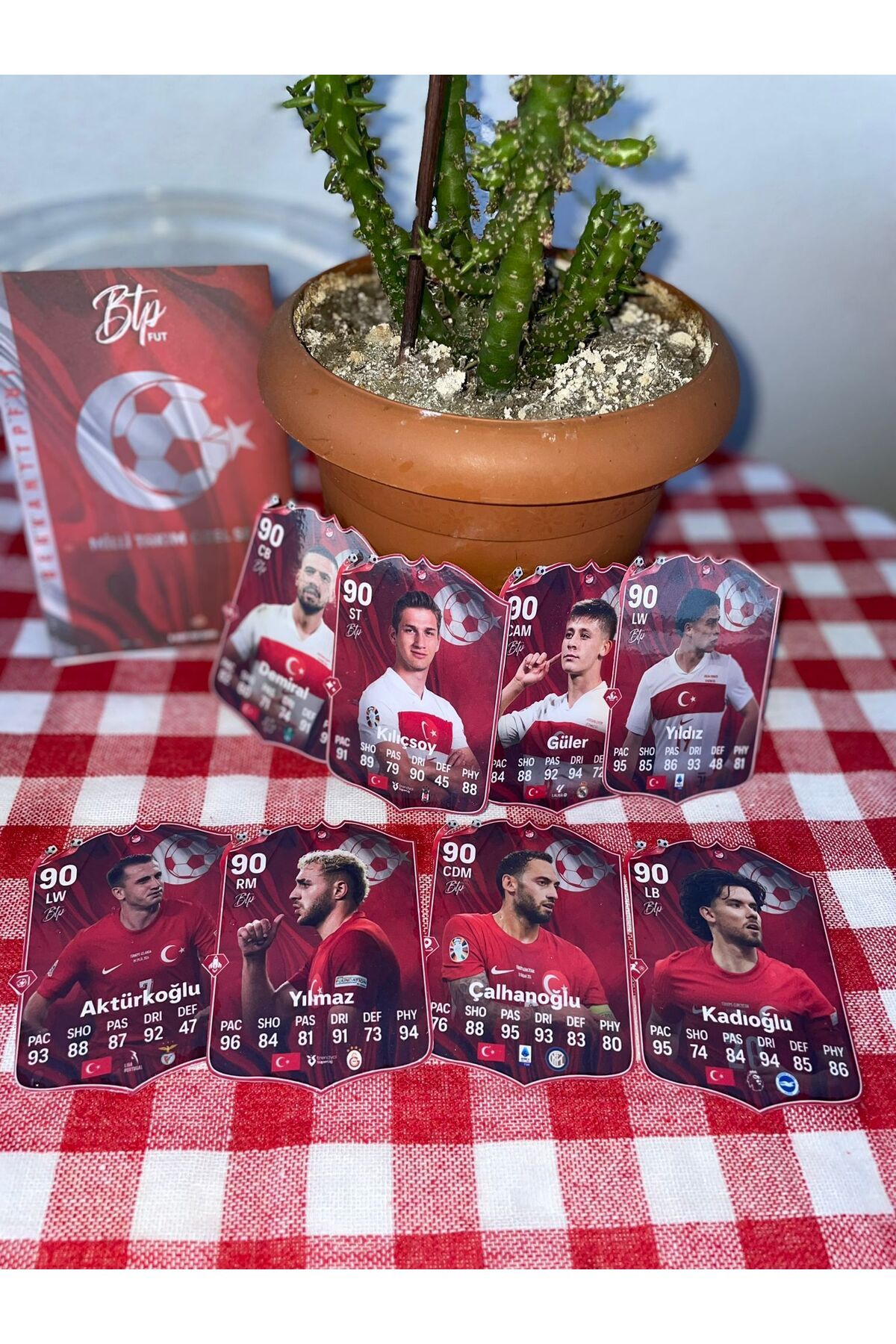 BERKANTTP Türkiye Milli Takım Özel Seri 8 Adet Mini Fut Card