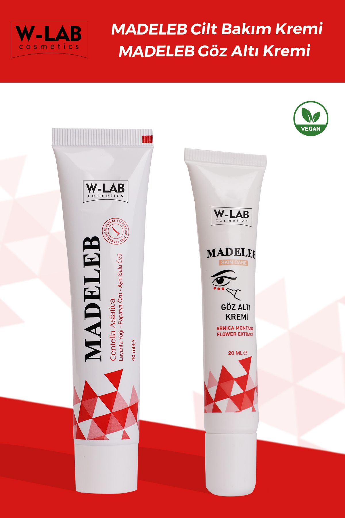 W-Lab Kozmetik Madeleb Krem  40 ml + Madeleb Göz Altı Krem 20 ml Set