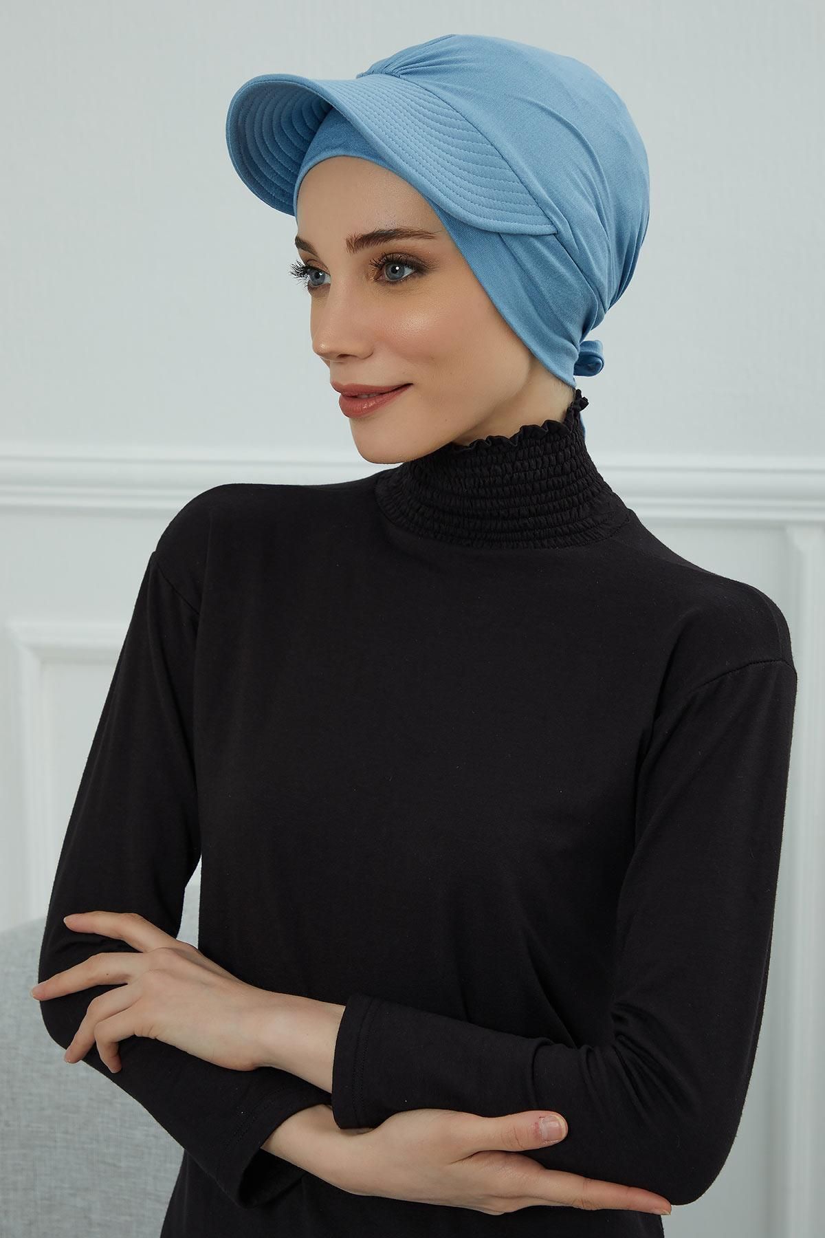 Aisha's Design Siperlik Detaylı Penye Bone,b-66