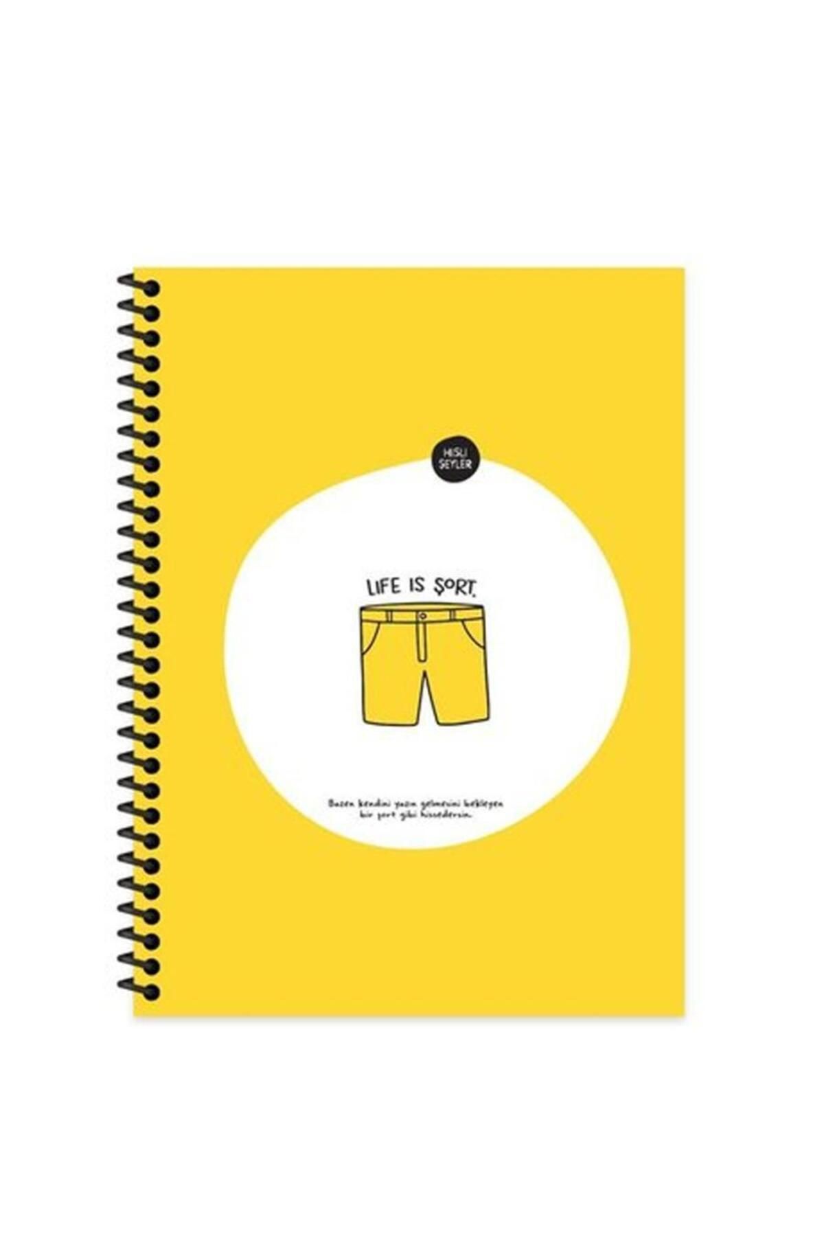 Hisli Şeyler 80 Yp Çizgili Hafif Kağıt Stickerli Defter Kürek