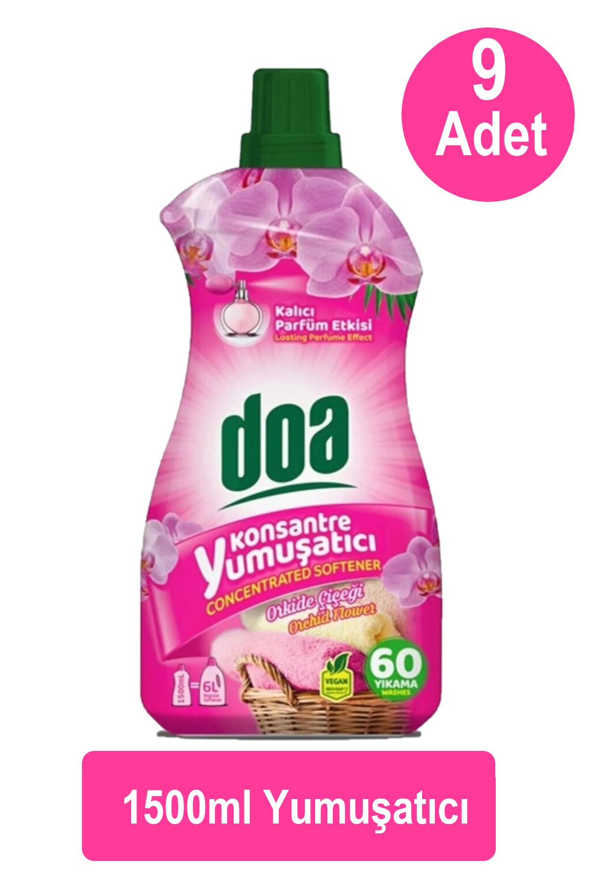 Doa Konsantre Yumuşatıcı Orkide Çiçeği 1500ml x9 Adet