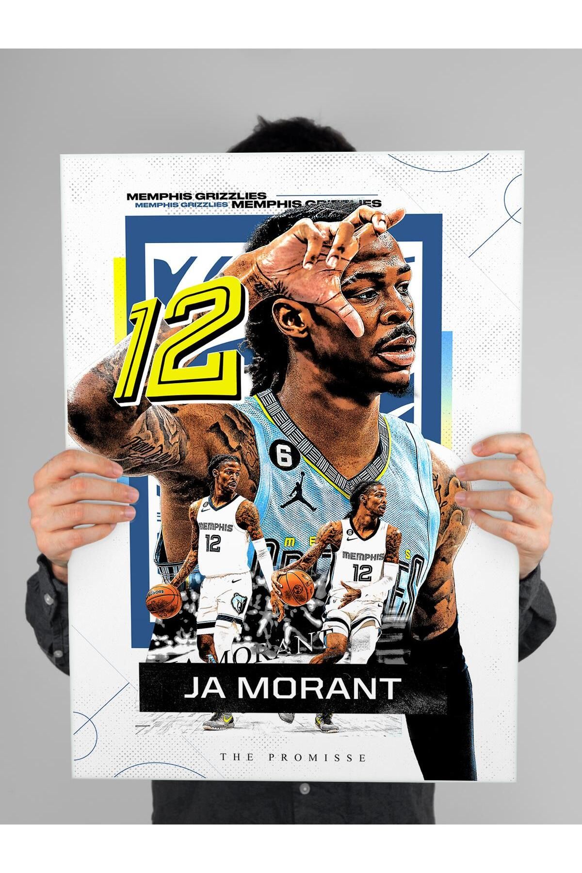 Saturn Ja Morant Poster 60x90cm NBA Basketbol Afiş - Kalın Poster Kağıdı Dijital Baskı