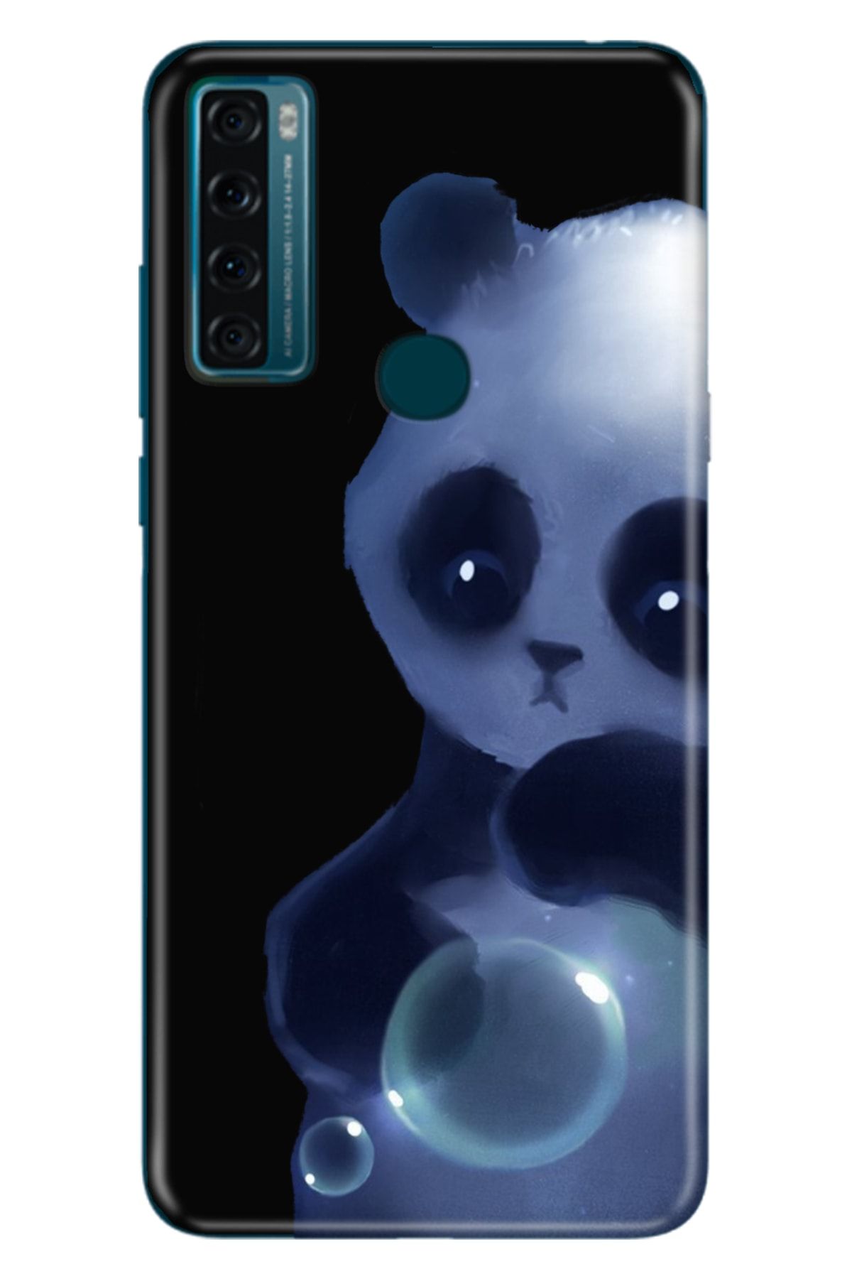 TCL 20 Se Uyumlu Kılıf Pure Modern Desenli Silikon Cartoon Panda