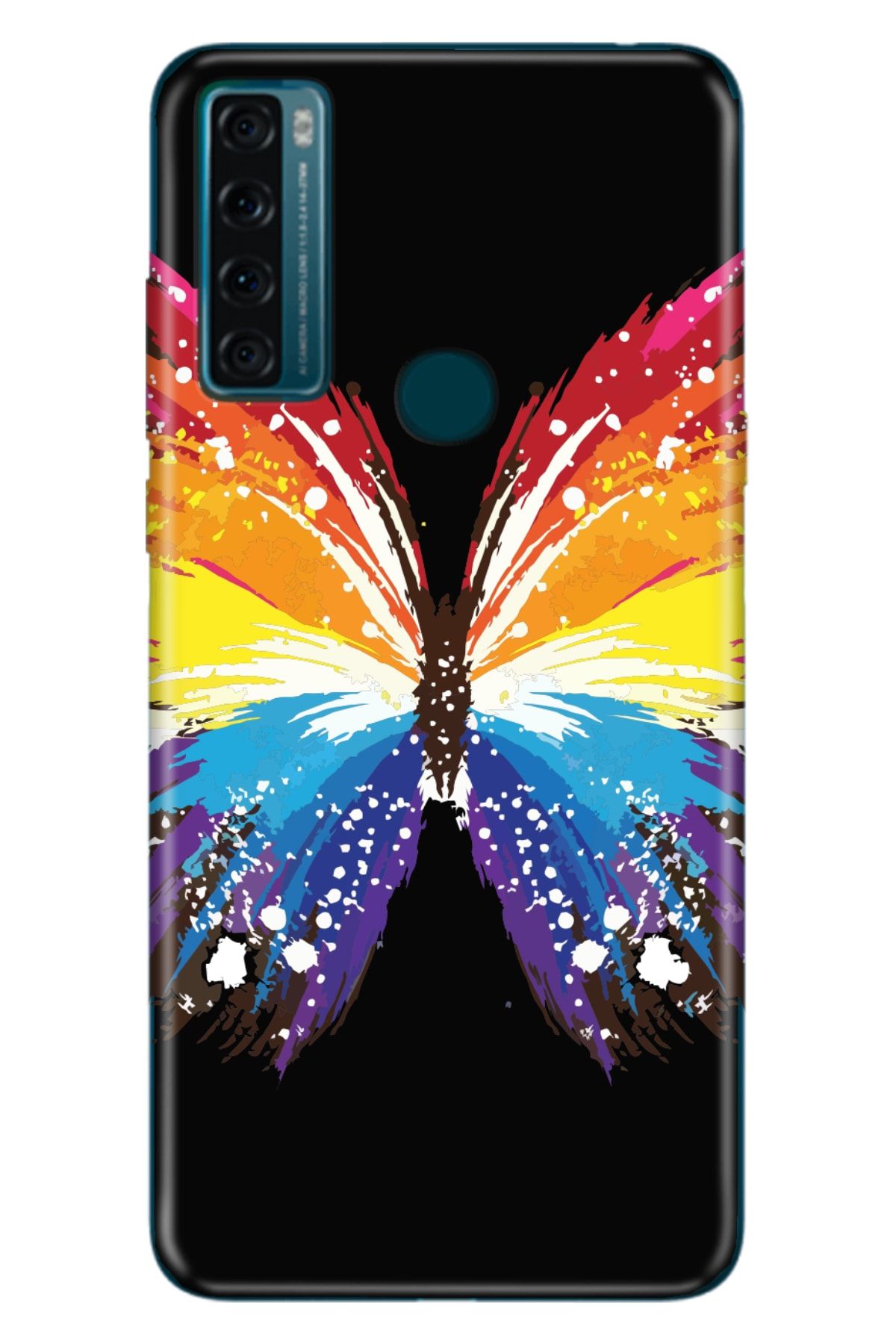 TCL 20 Se Uyumlu Kılıf Pure Modern Desenli Silikon Butterfly