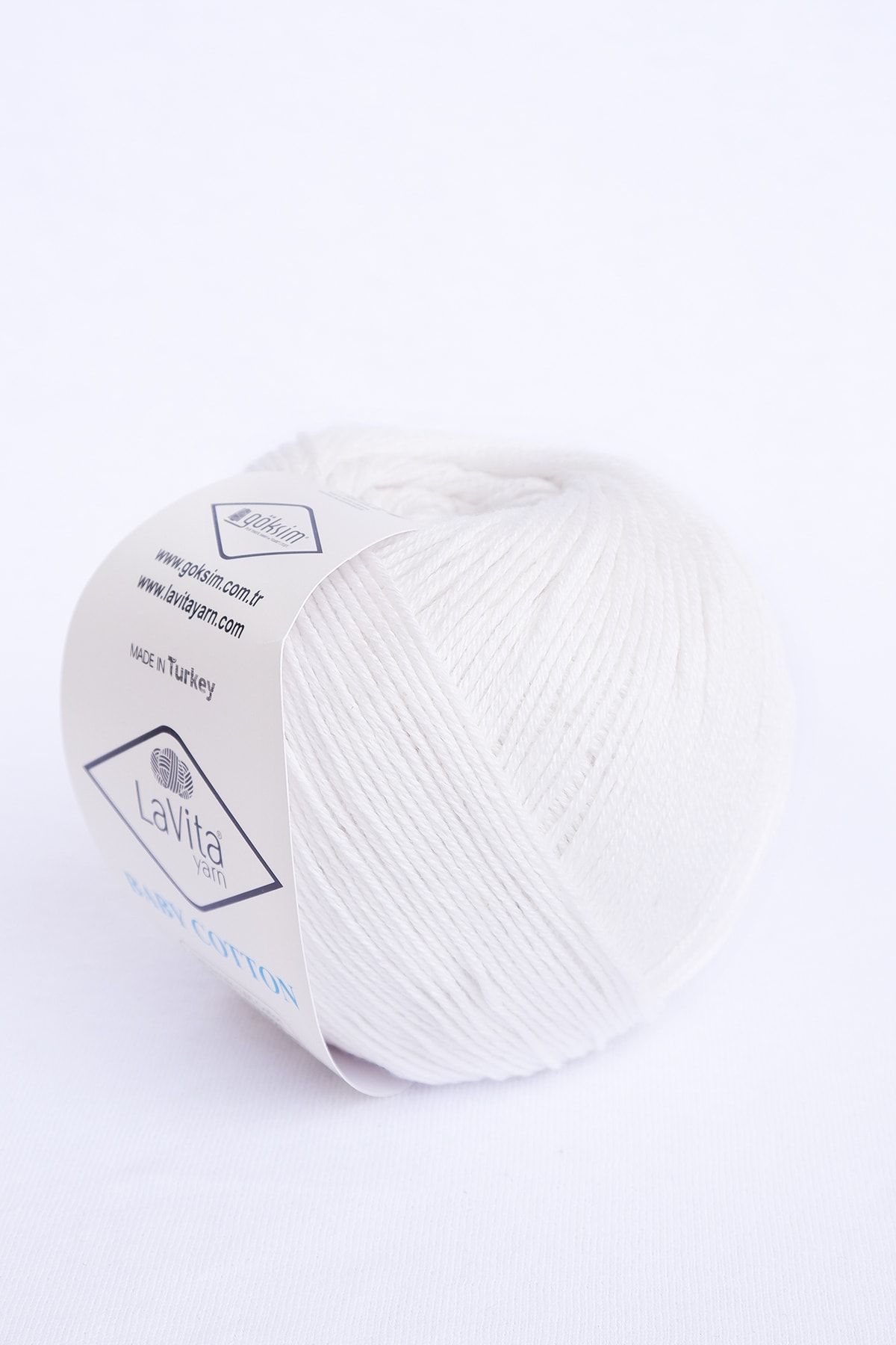 LaVita Yarn Baby Cotton 50 gr Amigurumi, Punch, El Örgü Ipligi, 5'li Paket Taka Yarn (BEYAZ-1001)