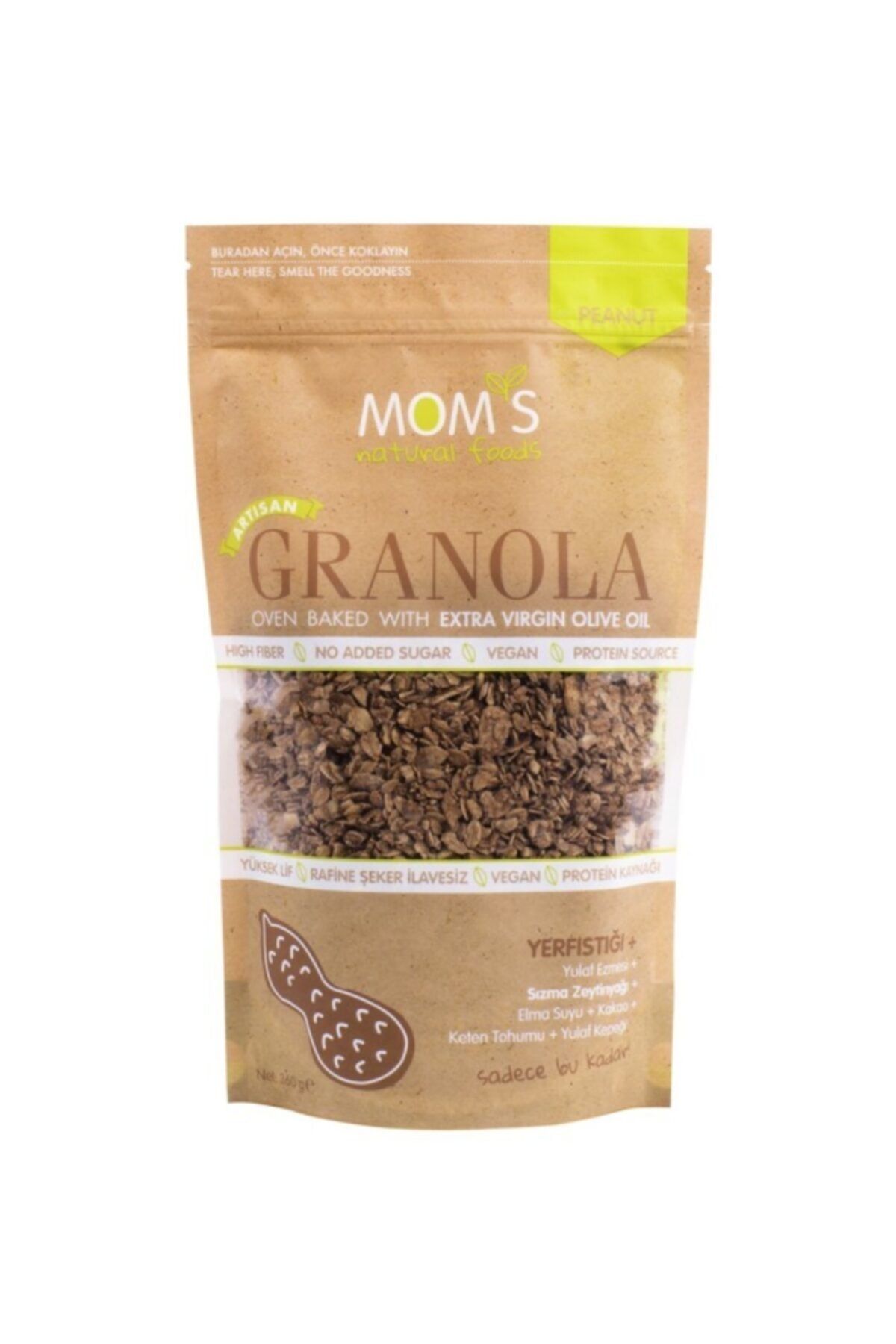 Mom's Natural Foods Granola Yer Fıstıklı - 360 Gr