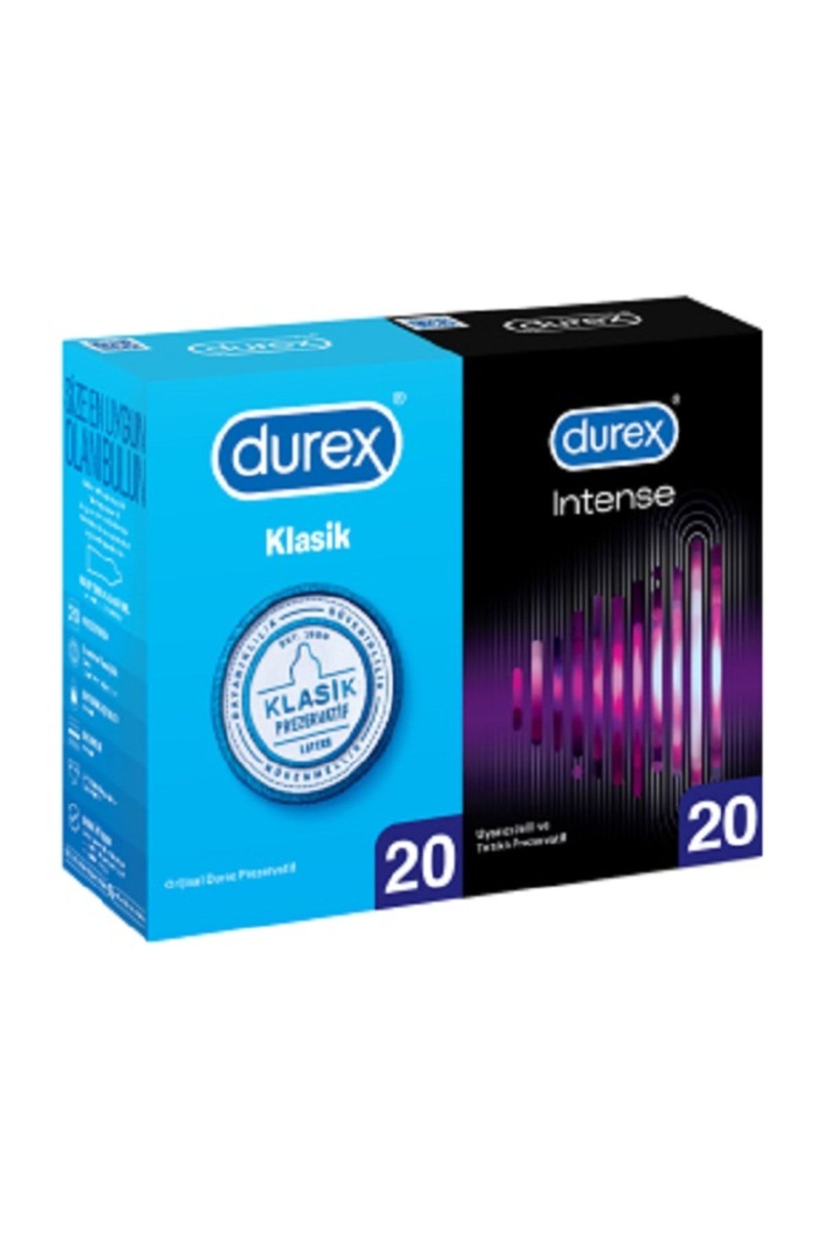 Durex Intense Ve Klasik Prezervatif Kondom 40\\\'lı