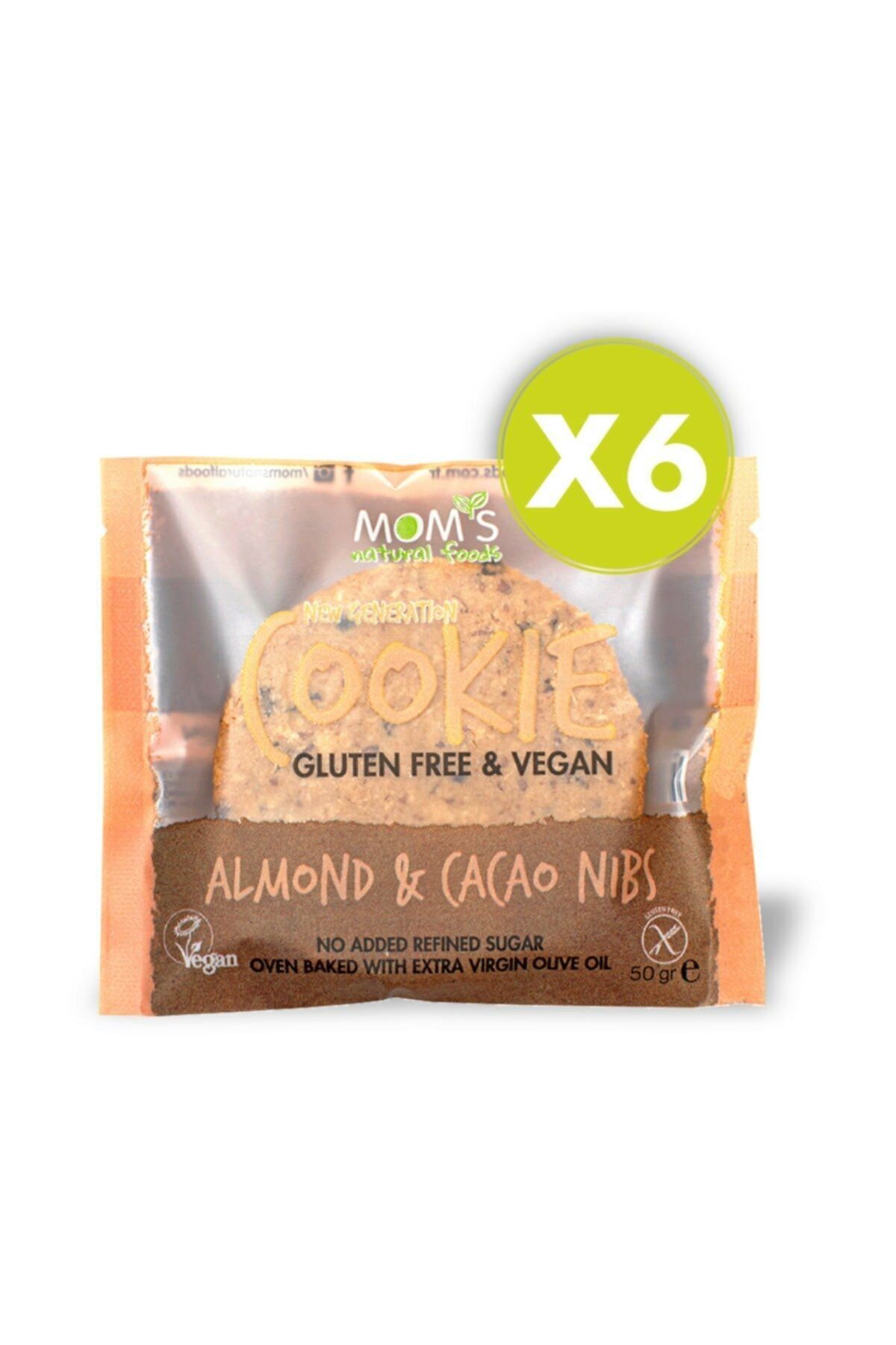 Mom's Natural Foods Glutensiz Badem & Kakao Nibsli Cookie - 6 Adet