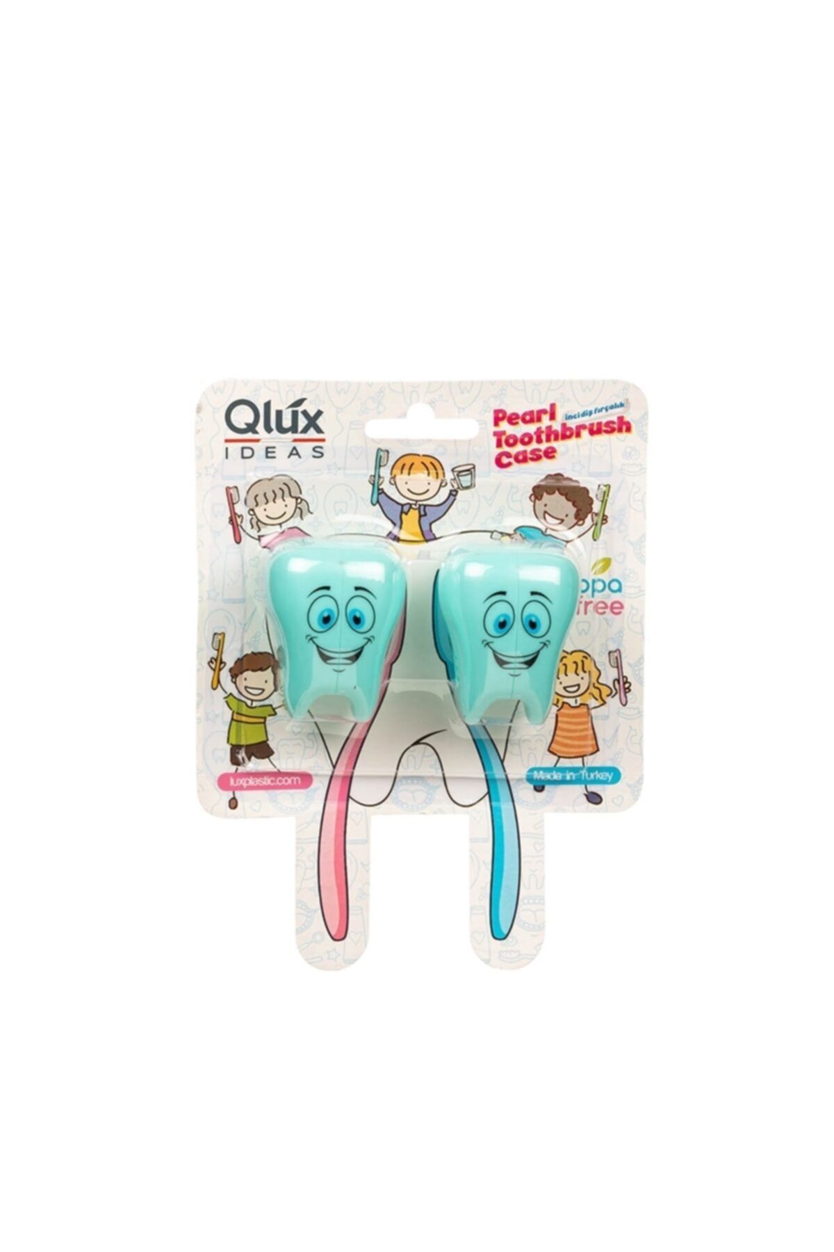 Apiko Shop Ikili Diş Fırçalık , Çocuk Diş Fırçalık, Diş Fırçası Kapağı Mavi