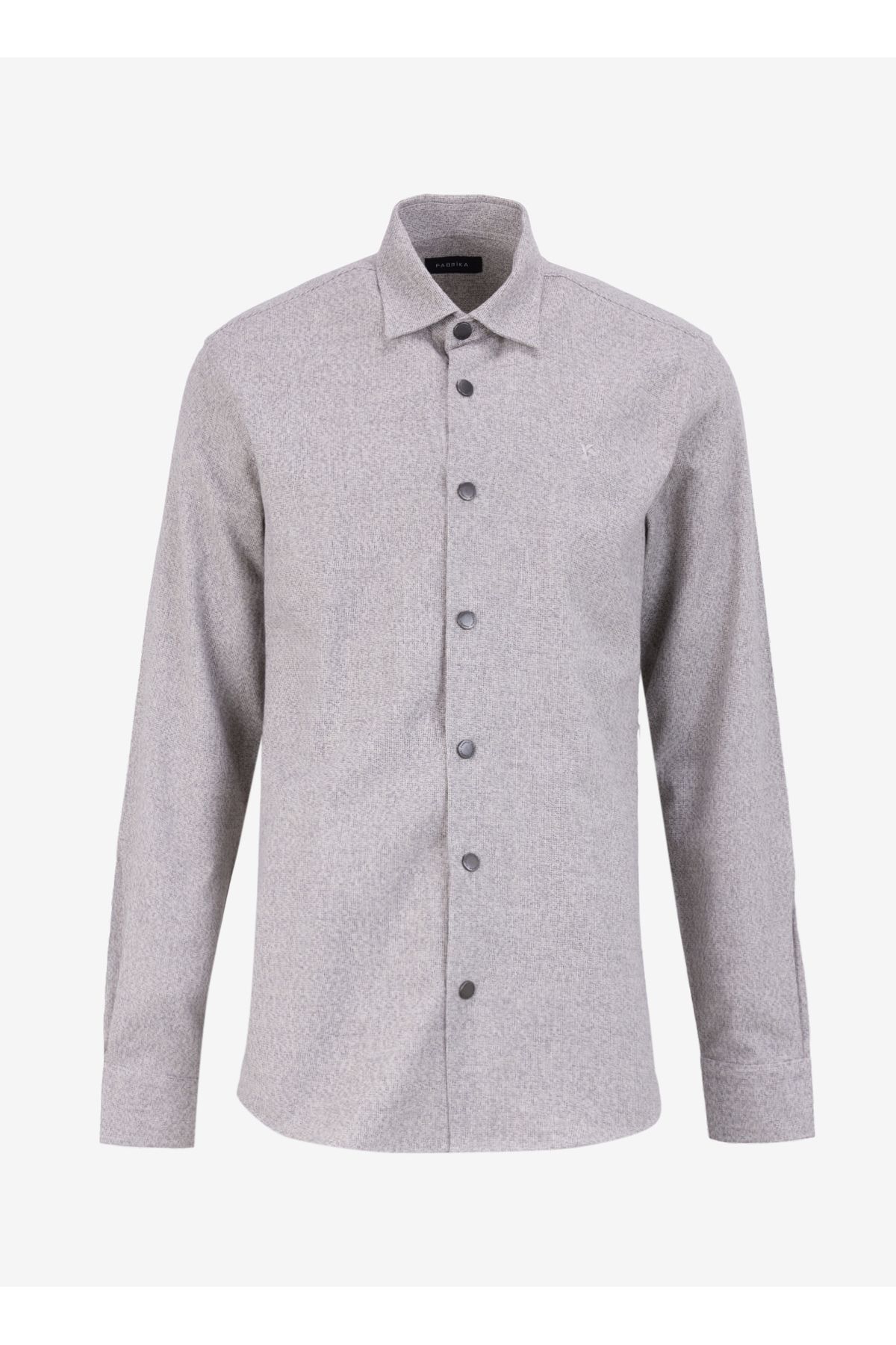 Fabrika Regular Fit Gömlek Yaka Düz Mavi Erkek Gömlek F4WM-GML 2564