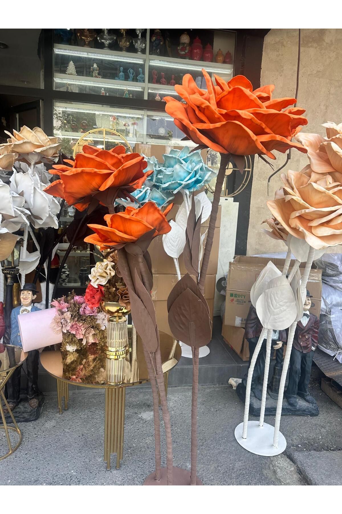 Ritzy Dekor 3 BAŞLI DEV GÜL ÇEŞİTLİ RENK