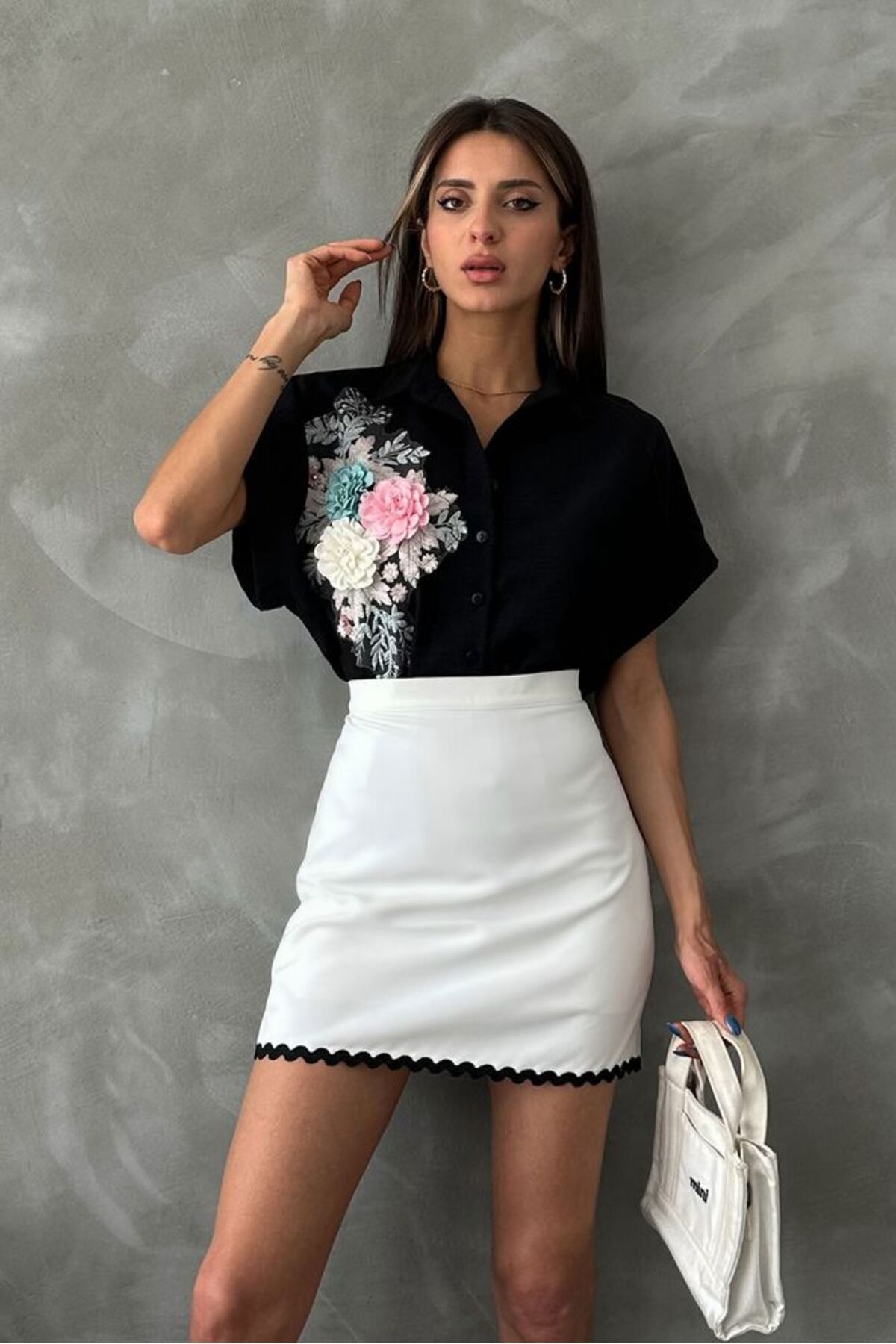 Butik Çoban Dikişli Dukuma Etek