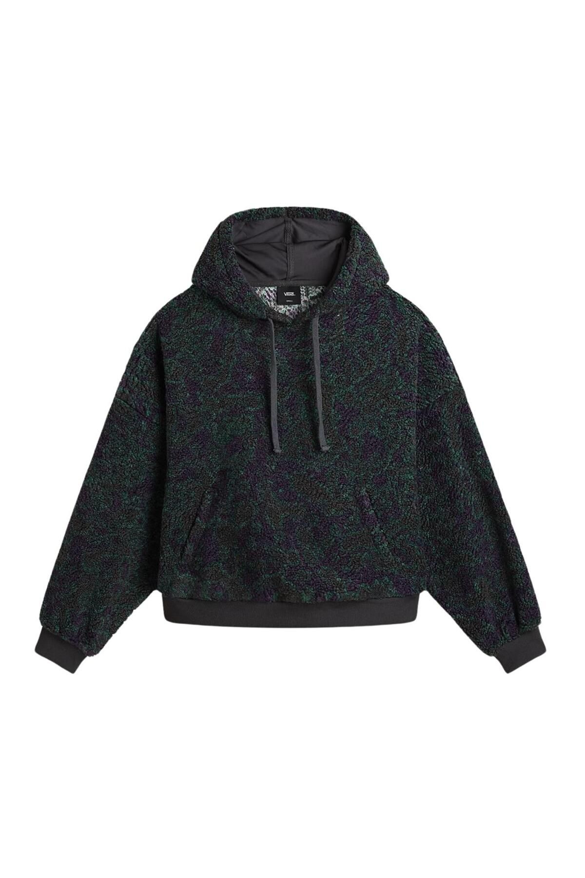 Vans Collett Boucle Loose Hoodie Kadın Antrasit Sweatshirt