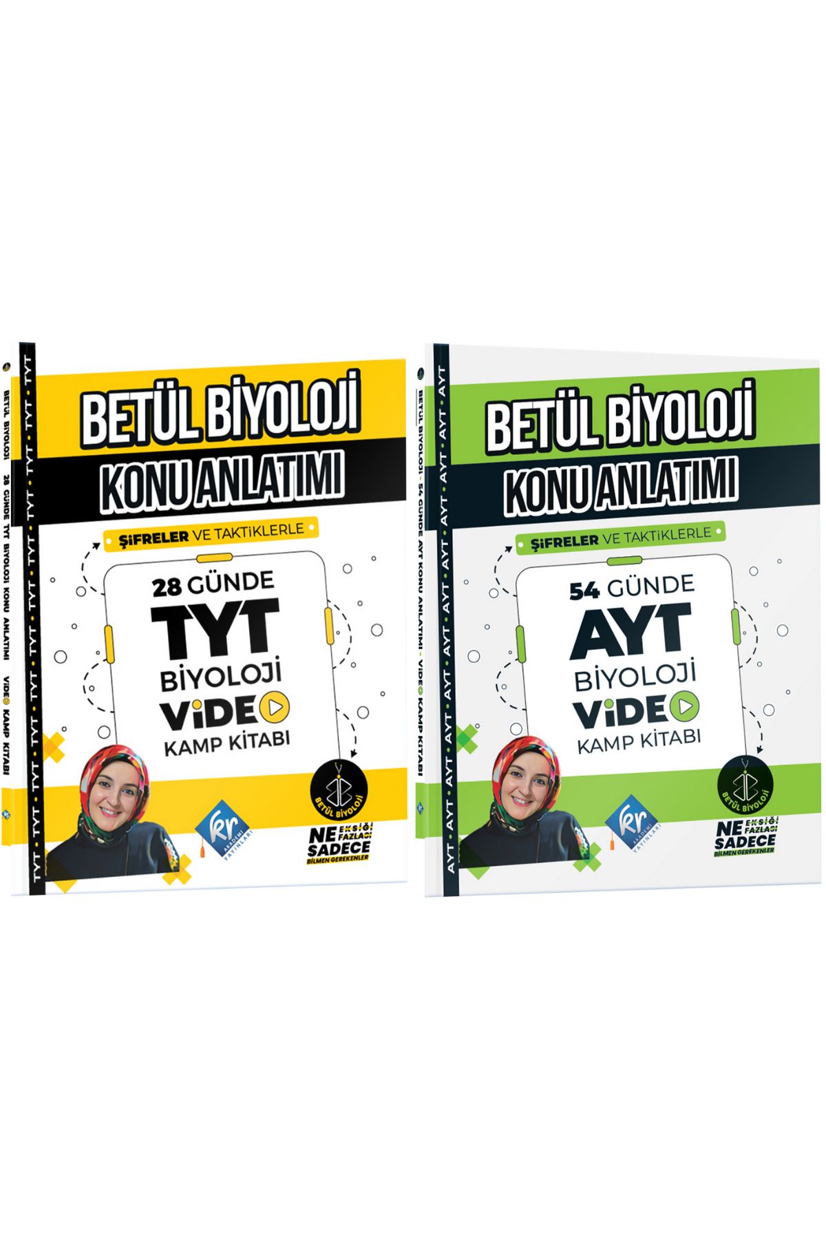 KR Akademi Yayınları Betül Biyoloji Konu Anlatımı TYT - AYT Biyoloji Video Kamp Kitabı Seti