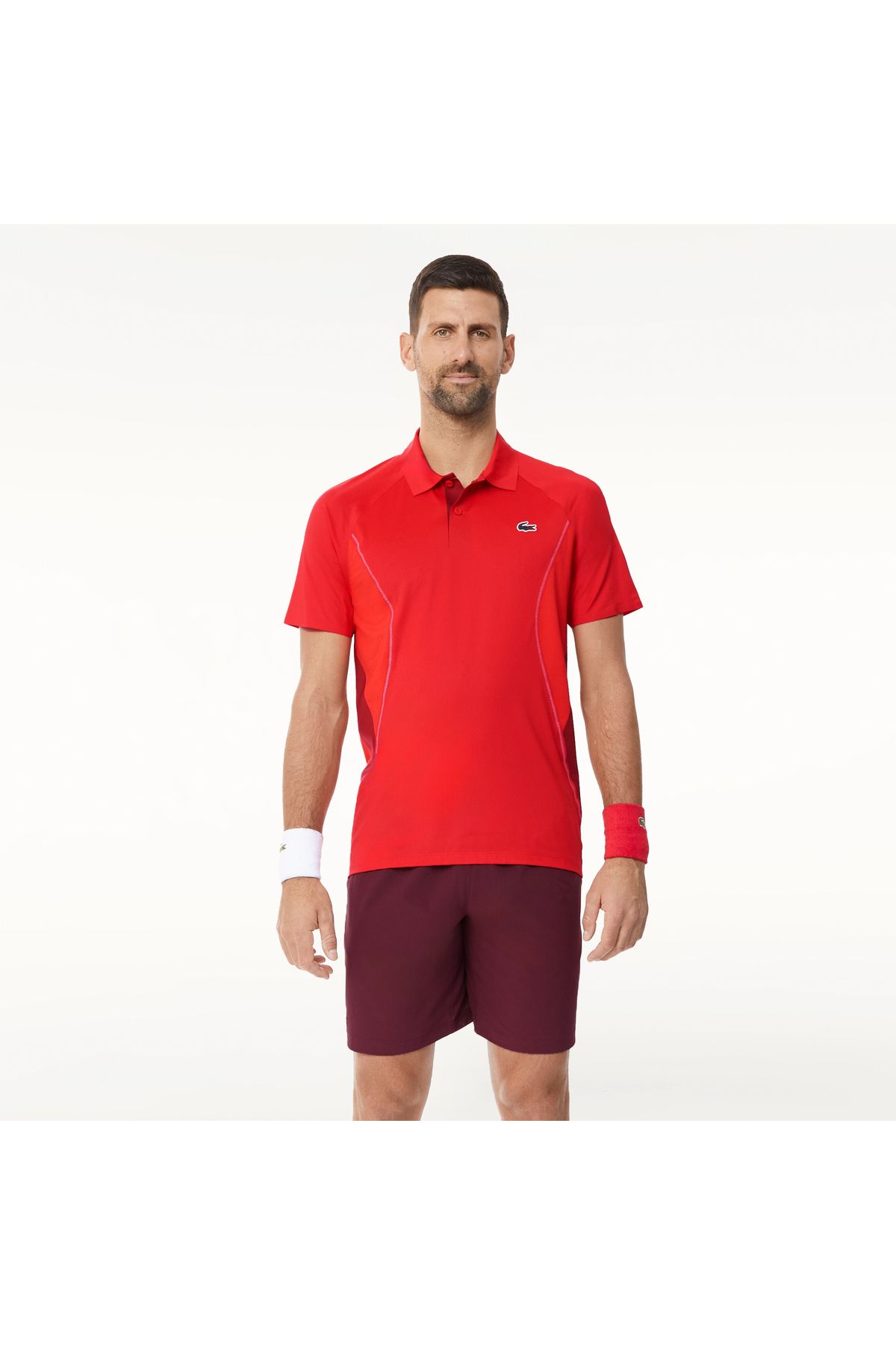Lacoste Sport X Novak Djokovic Erkek Regular Fit Bordo Şort
