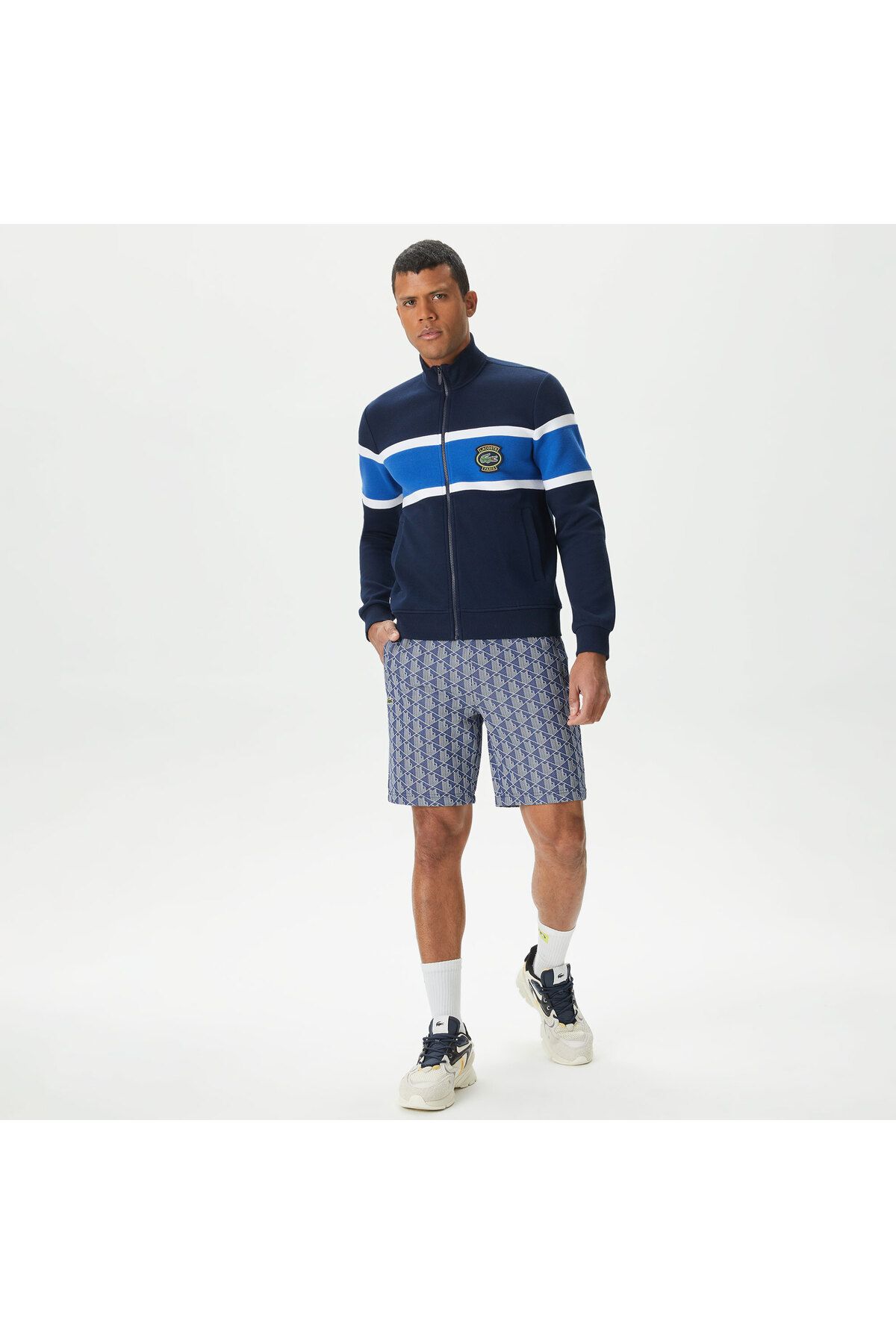 Lacoste Monogram Erkek Mavi Şort