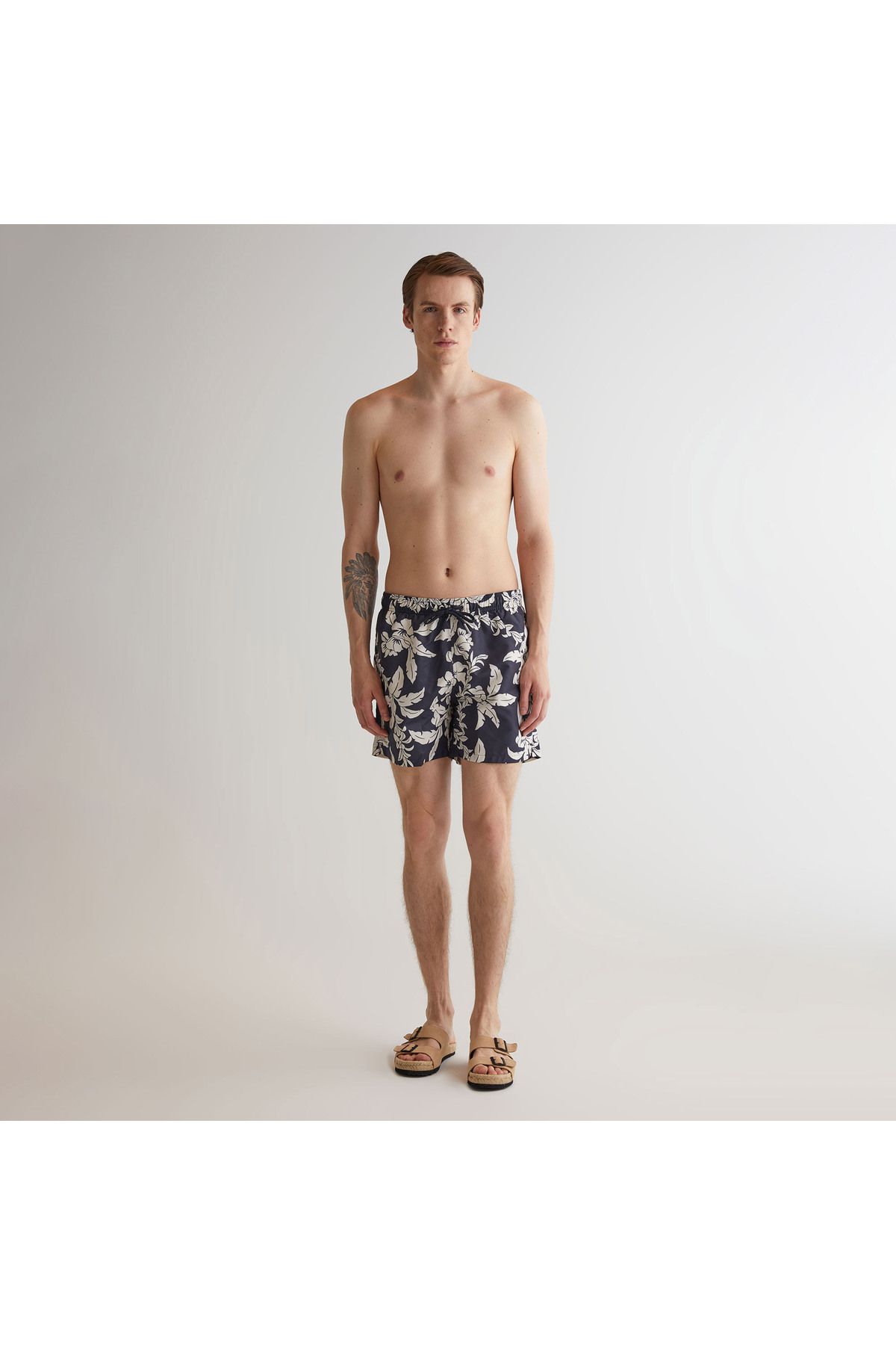 Gant Erkek Lacivert Regular Fit Desenli Mayo Şort