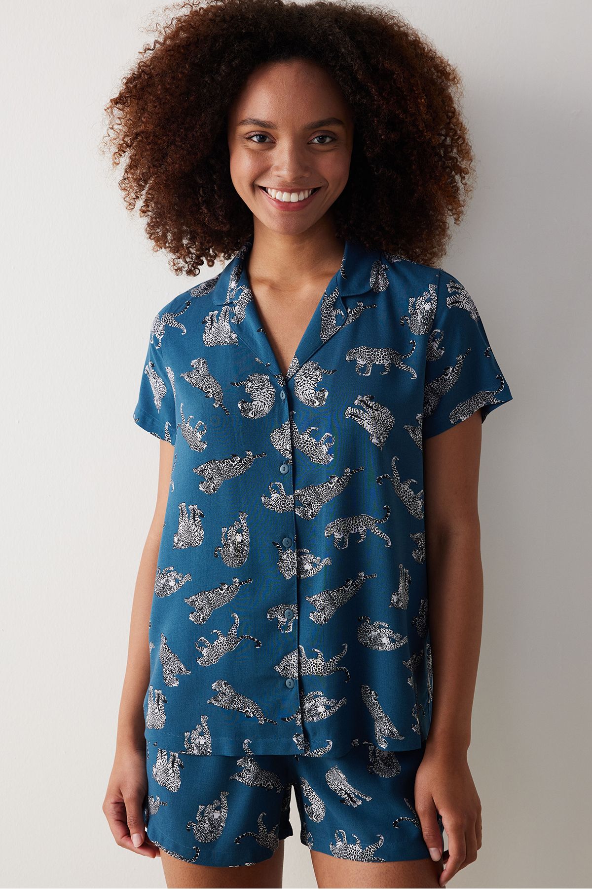 Penti Base Dark Desenli Pijama Takımı