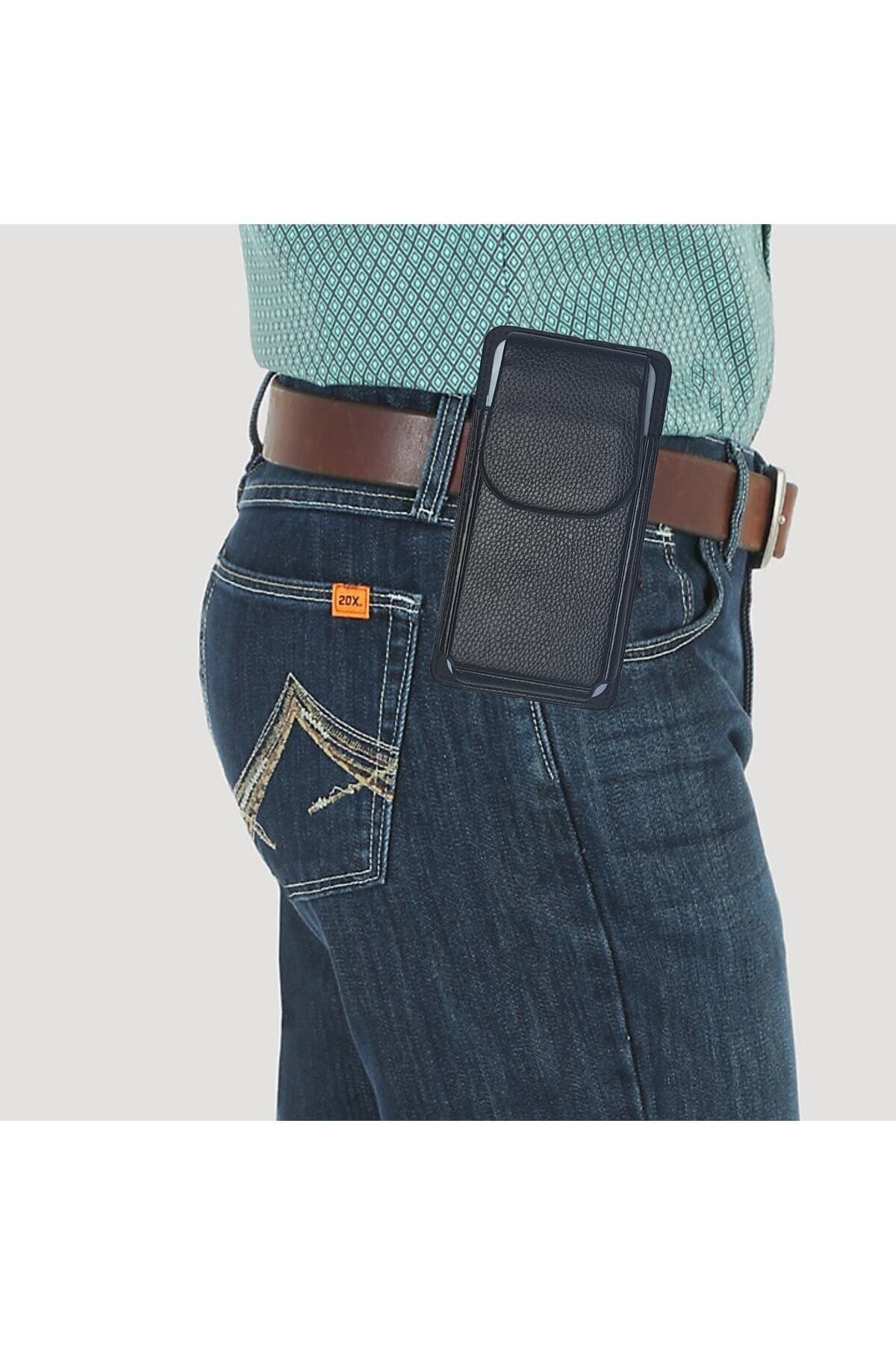 VİZYON Kemere Takılan Telefon Kılıfı Dik Bel Kemer Kılıfları Kapaklı Mıknatıslı 16.2 X 8 Cm