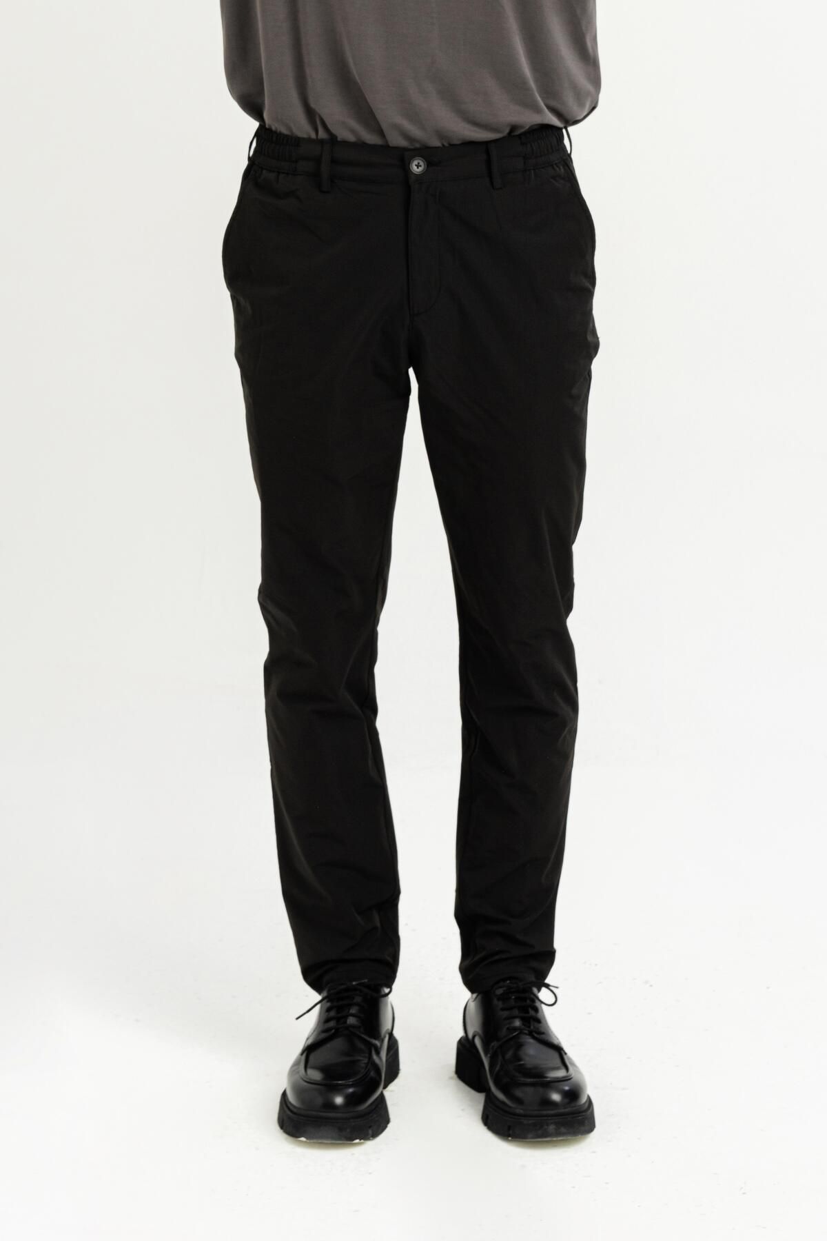 GMG FIRENZE Gmg Fırenze Standart Bel Normal Paça Slim Fit Siyah Erkek Pantolon GU24MSS01011