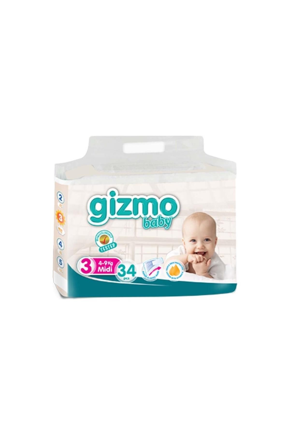 Gizmo Bebek Bezi 3 Numara 34 Adetli
