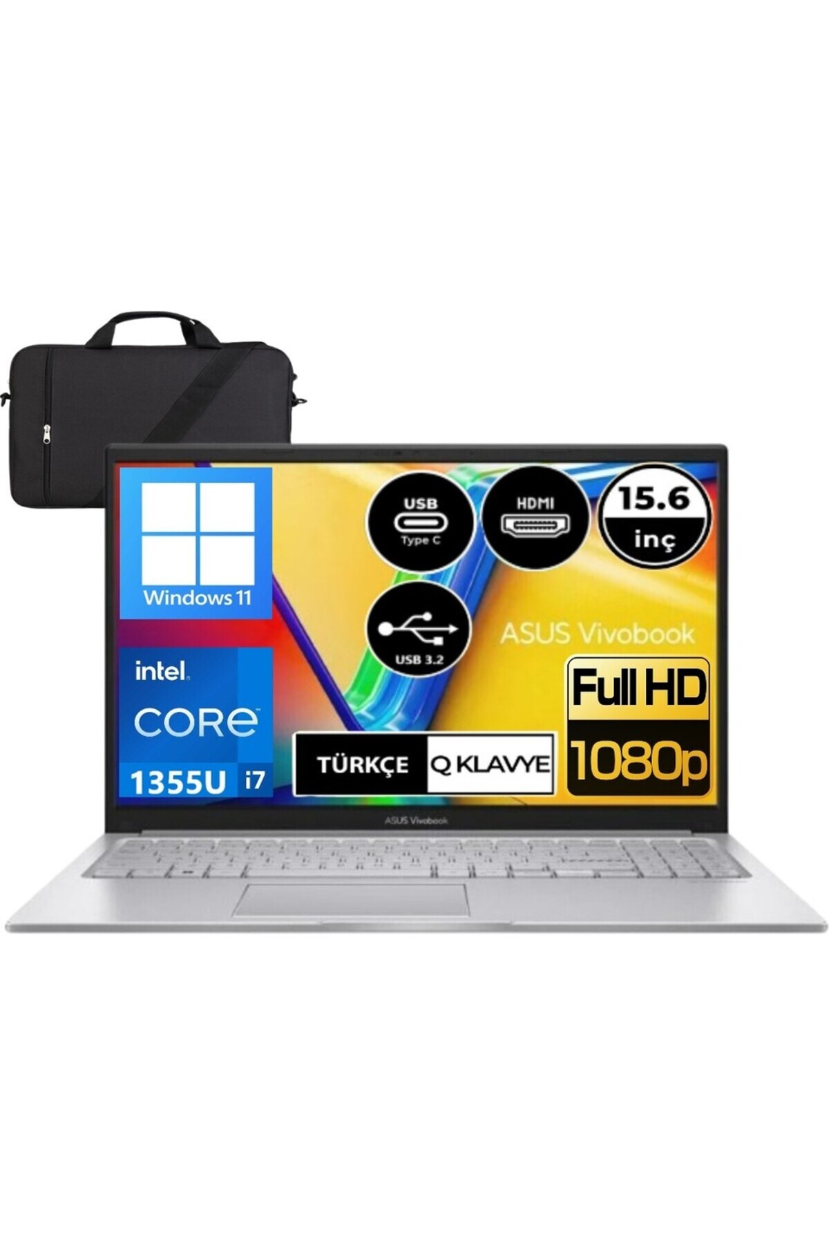 Vivobook 15 X1504VA-NJ195W-P7 I7 1355U 16GB Ram 2TB SSD 15.6'' Full Hd WIN11
