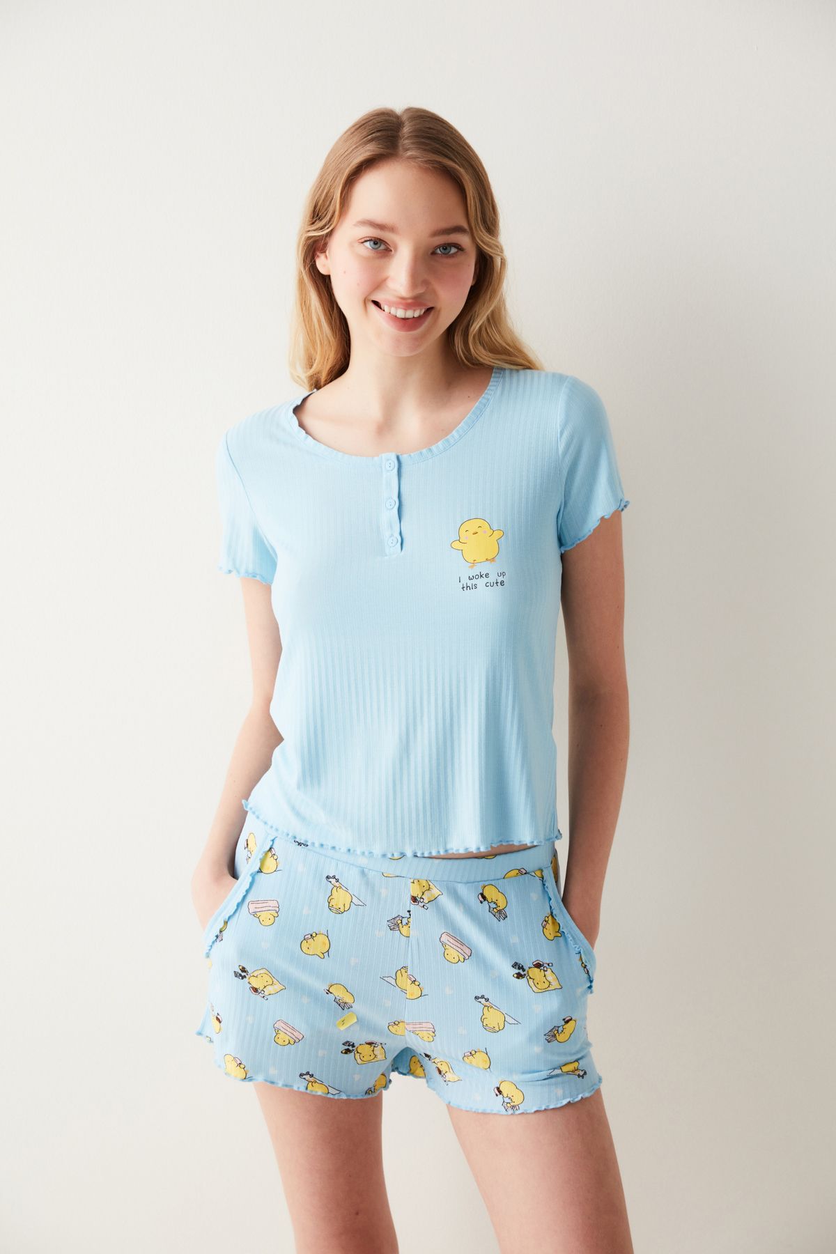 Penti Hooray Desenli Şort Pijama Altı