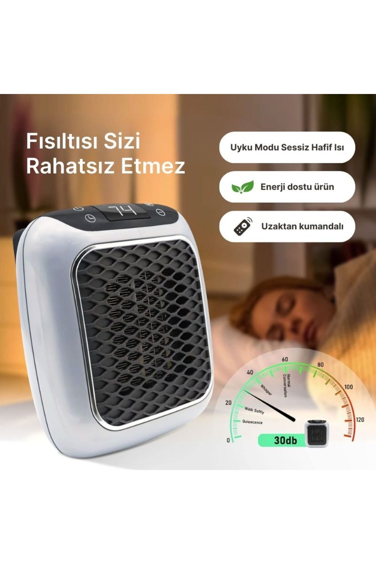 Kitchen Time Elektrikli Fan Isıtıcı Soba Enerji Tasarruflu Soba Isıtıcı