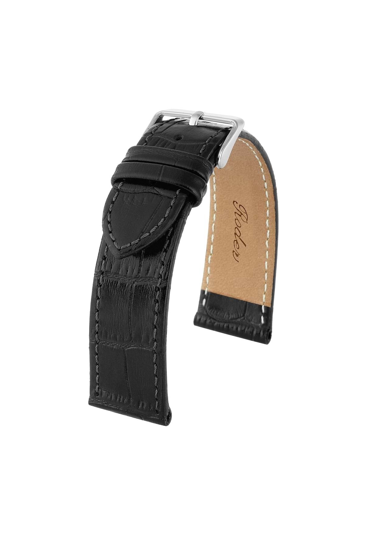 RODER R4149s Deri Kayış - Siyah - 20x14mm