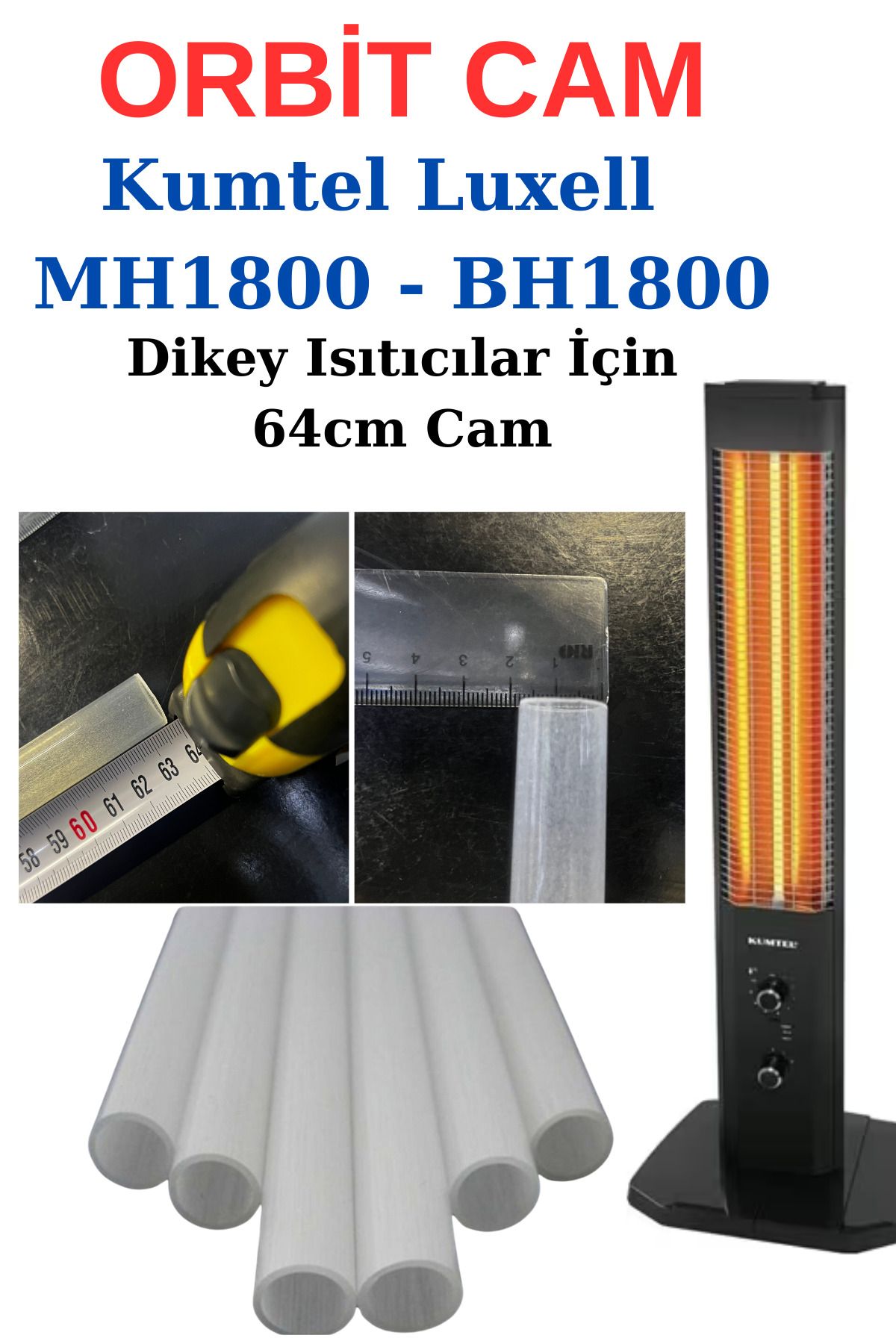 Polat Orbit Isıtıcı Camı 64 Cm Kumtel Luxell Mh1800 Bh1800 Modellere Uyumlu